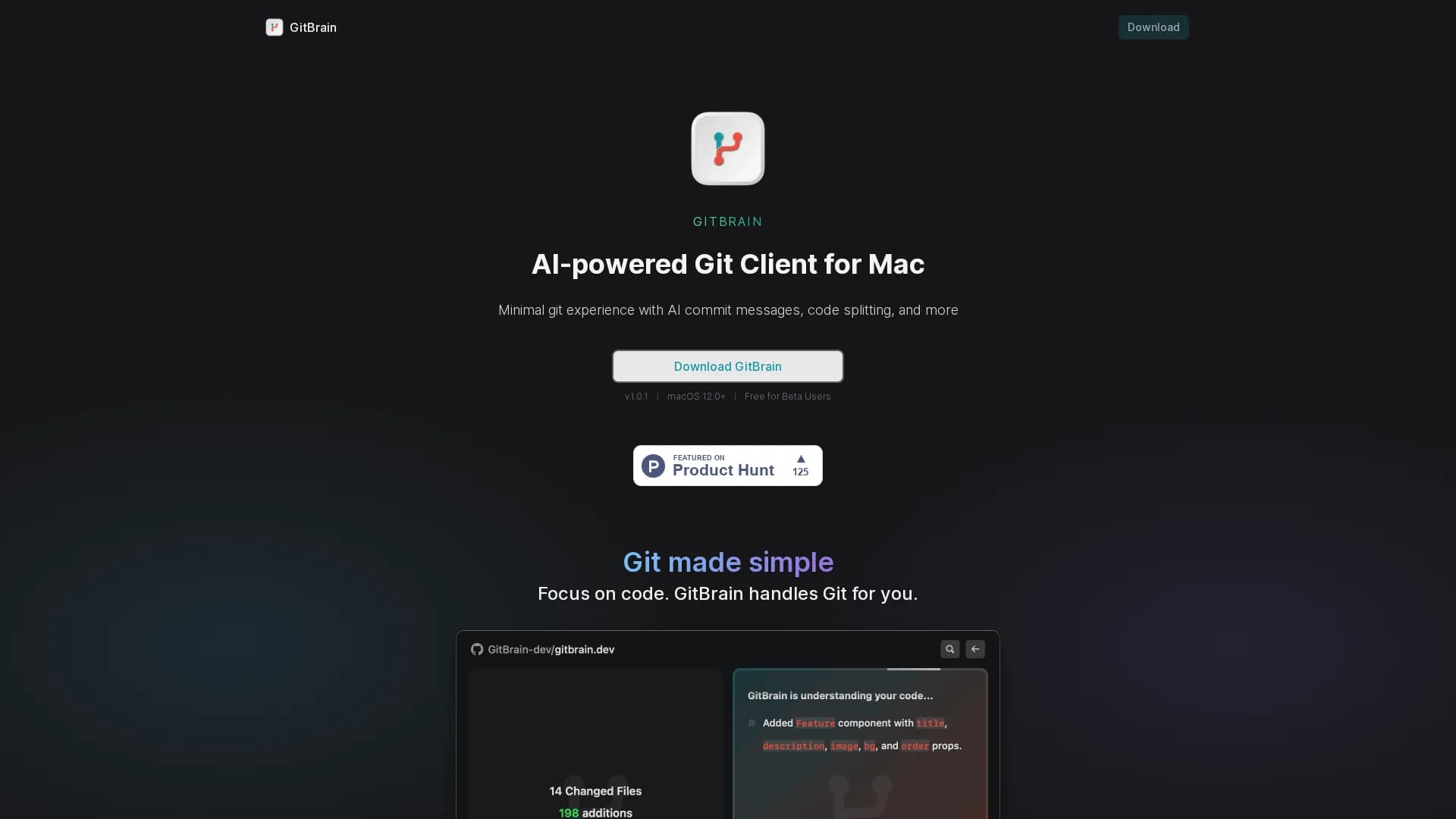 gitbrain homepage