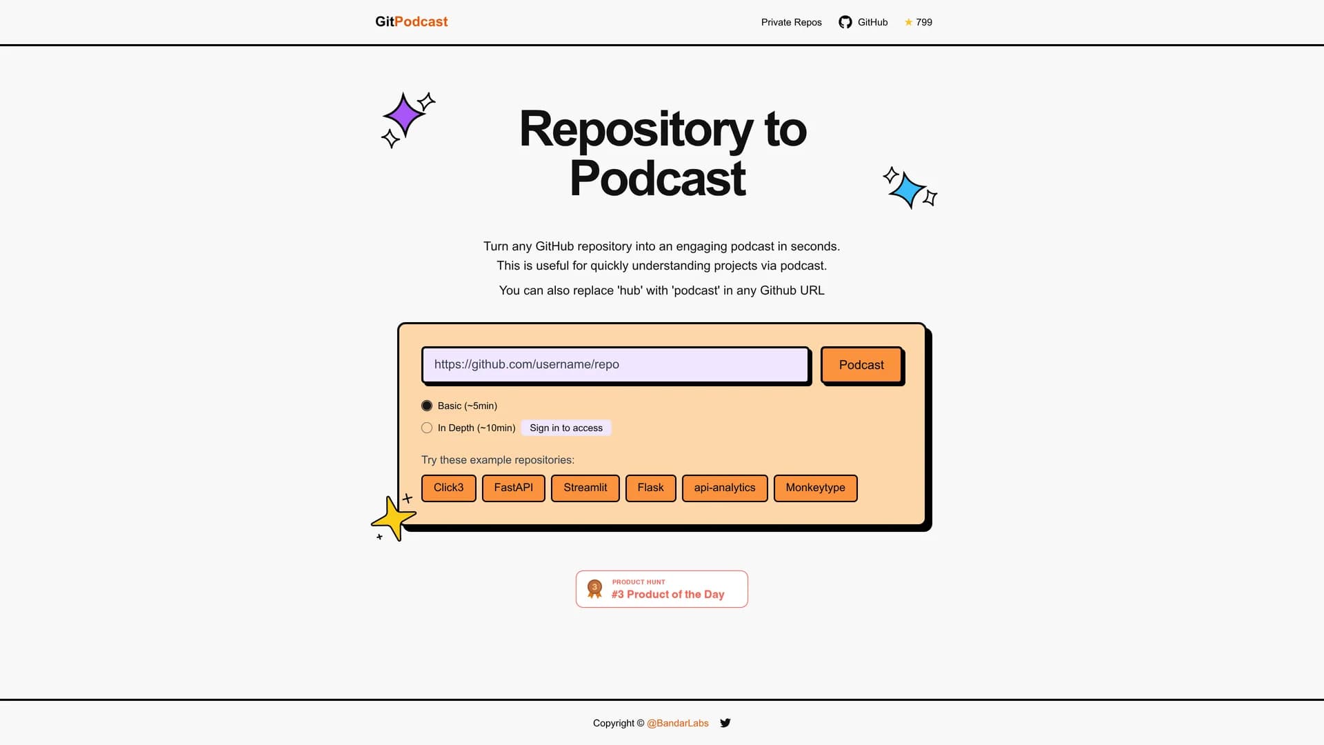 gitpodcast homepage