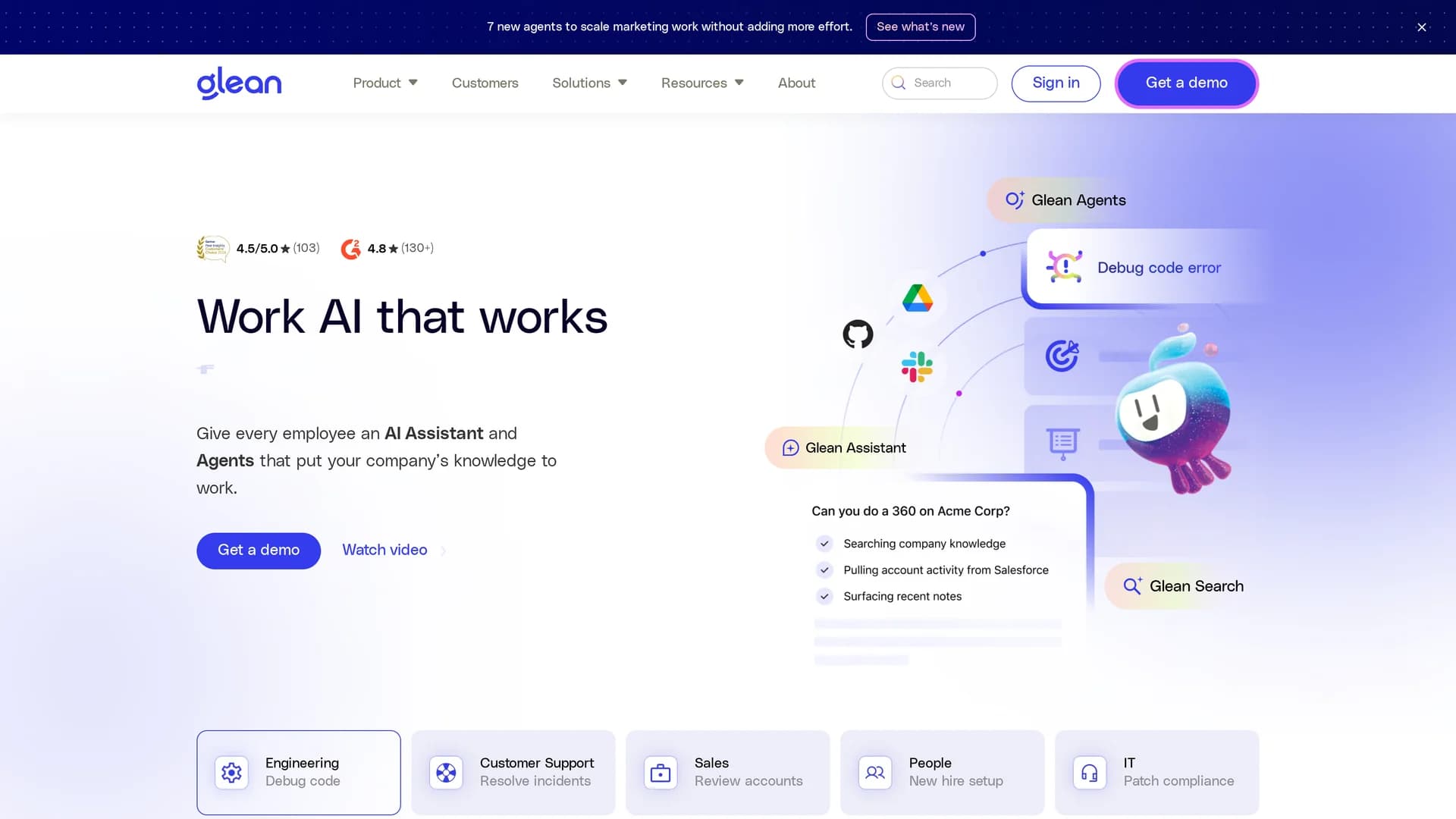 glean homepage