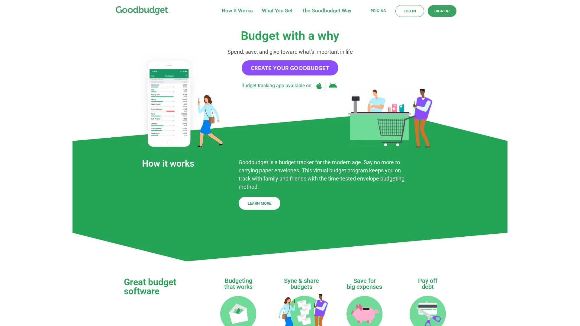 goodbudget homepage