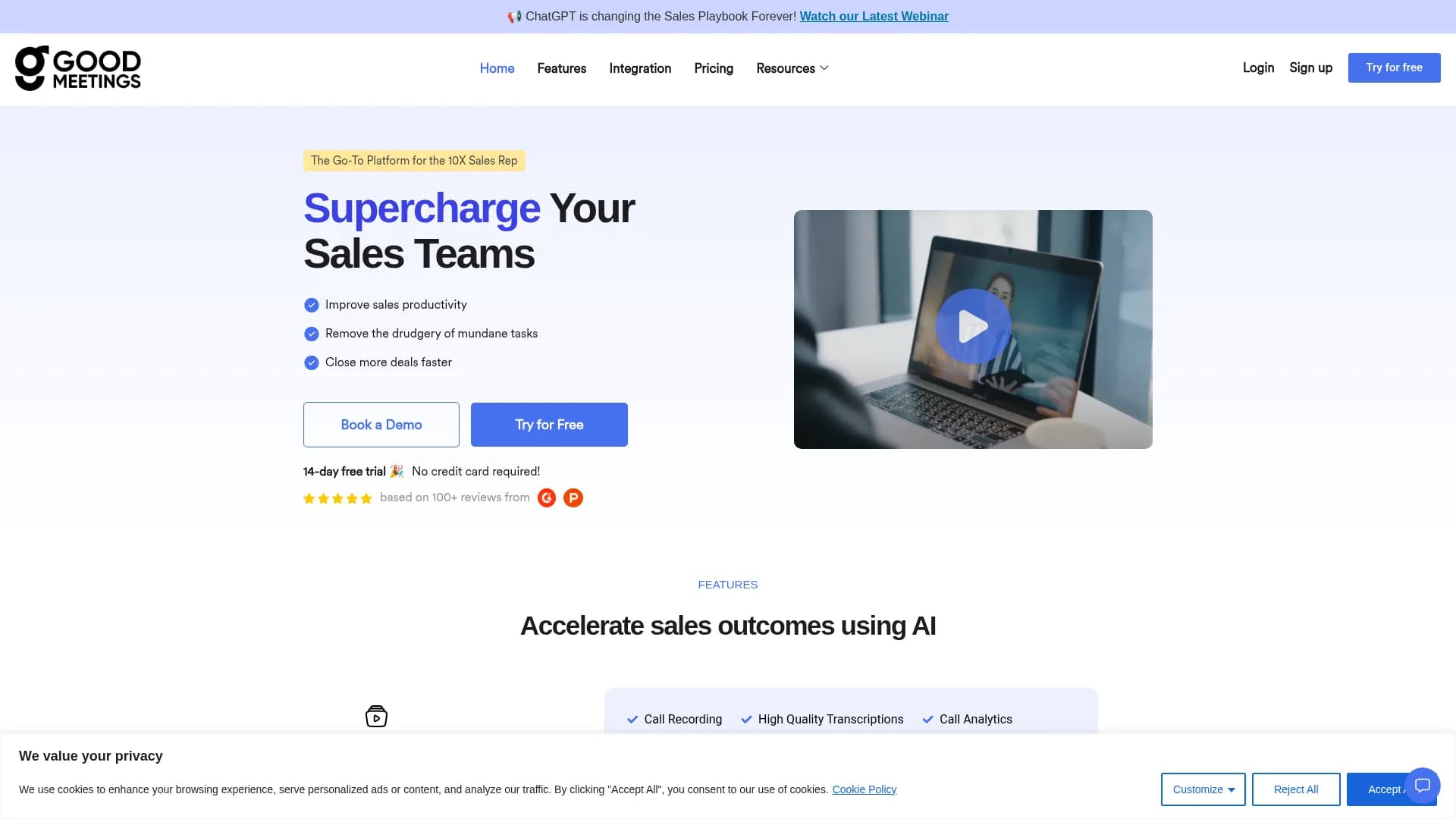 goodmeetings homepage