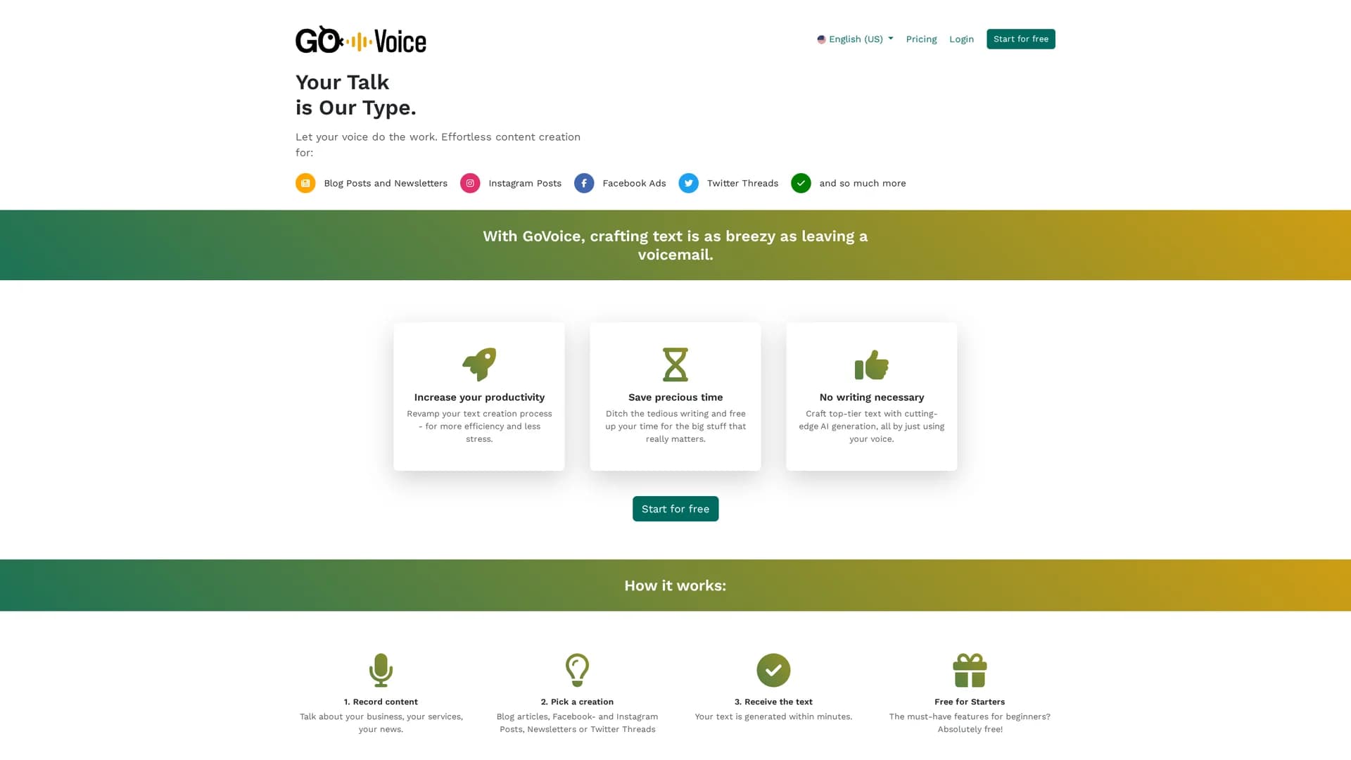 govoice homepage