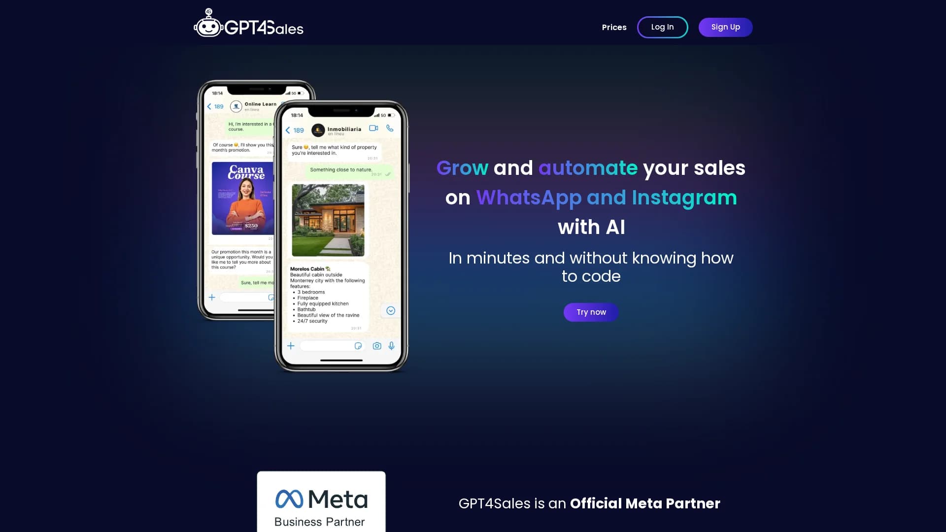 gpt4sales homepage