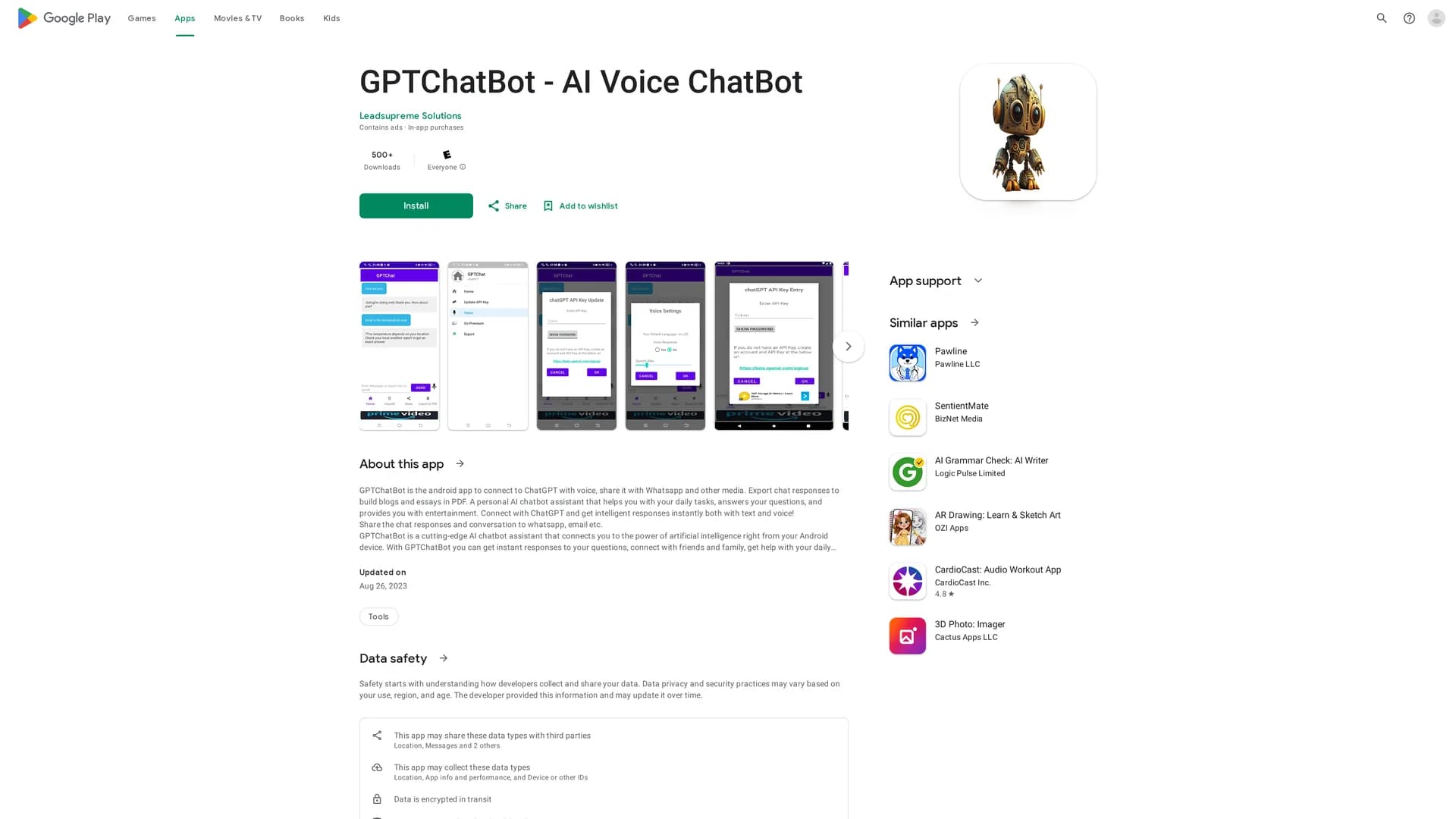 gptchat homepage