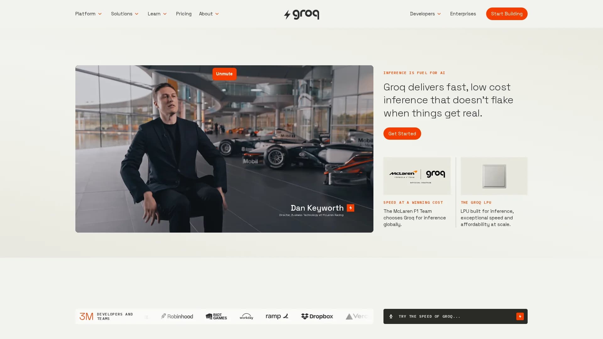groq homepage
