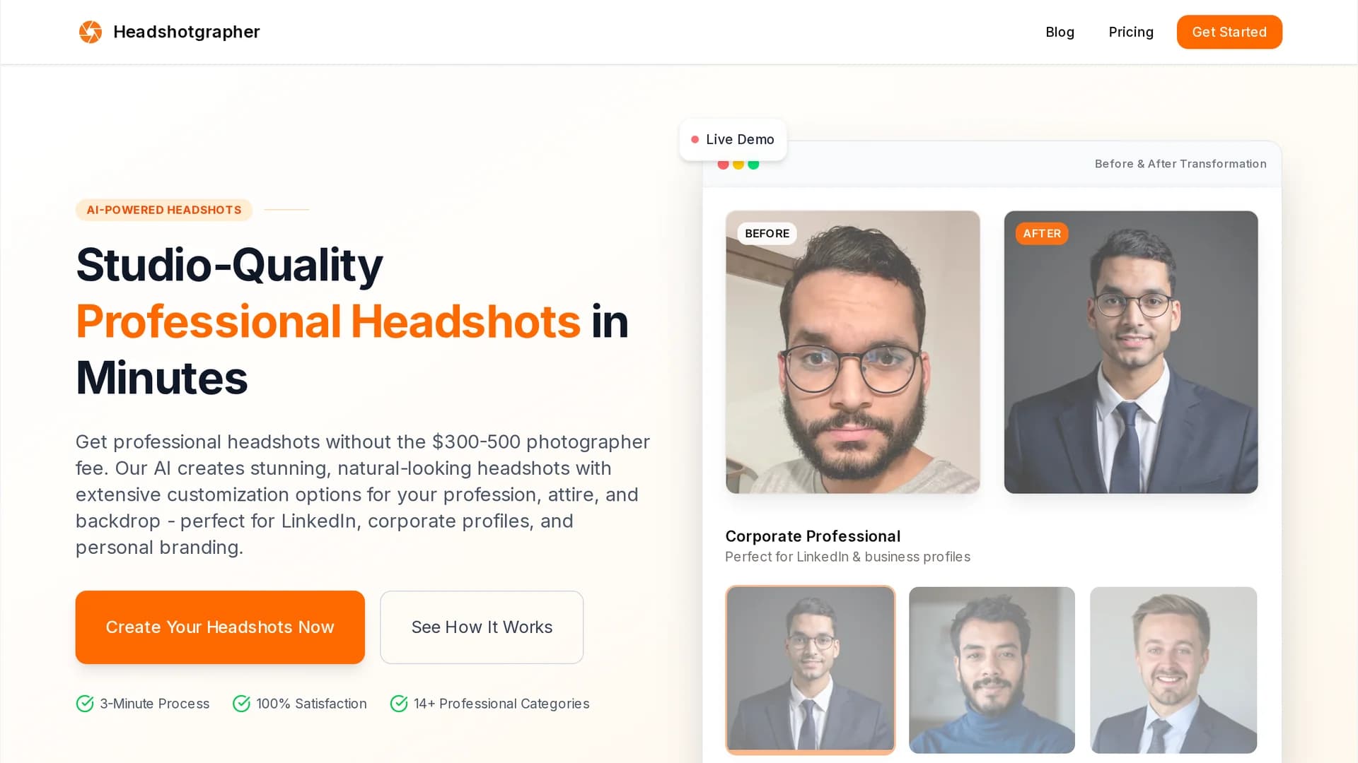 headshotgrapher homepage