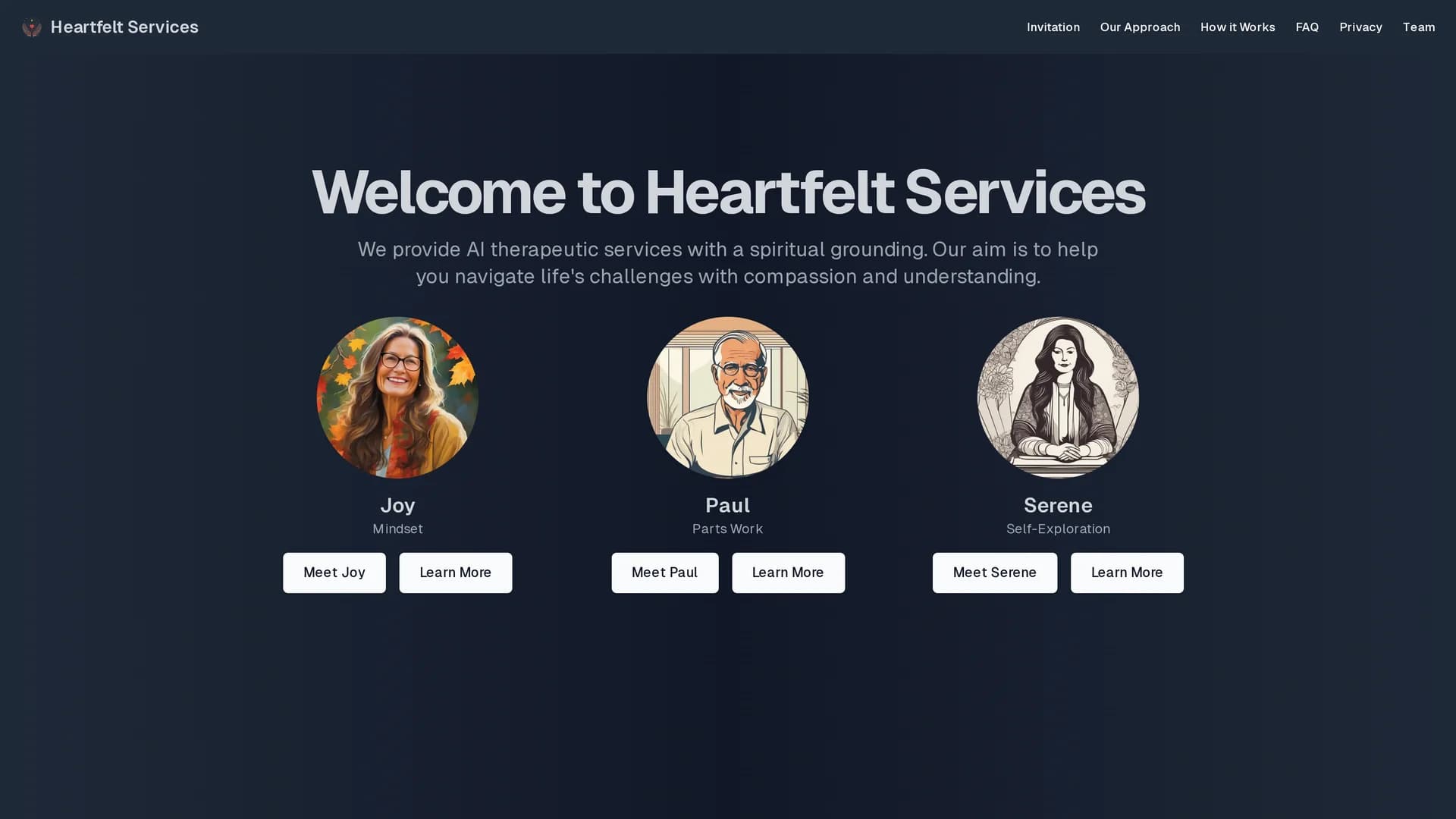 heartfelt-services homepage