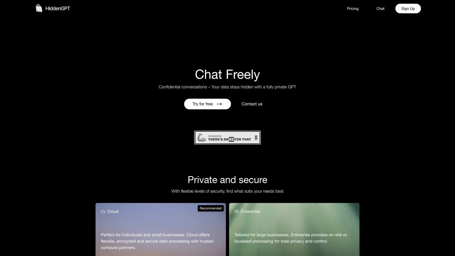 hiddengpt homepage