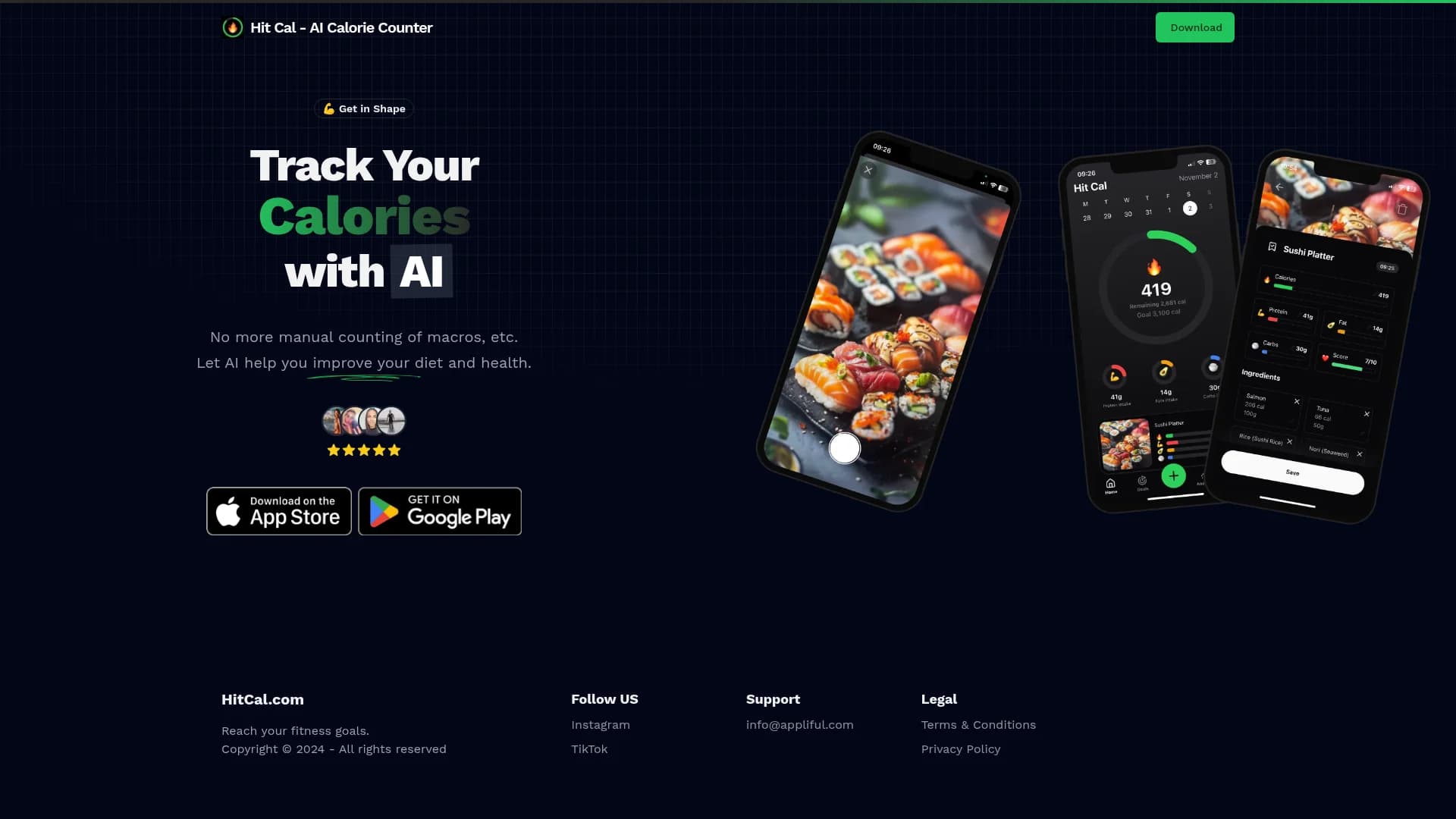 hit-cal homepage