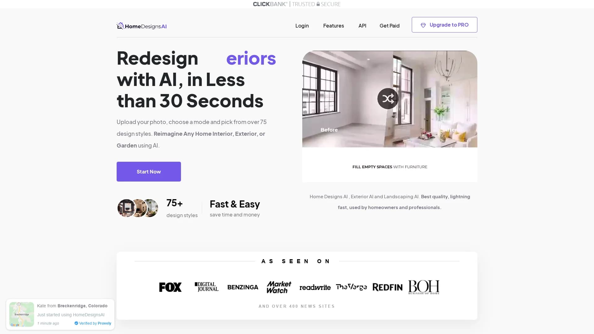homedesigns-ai homepage