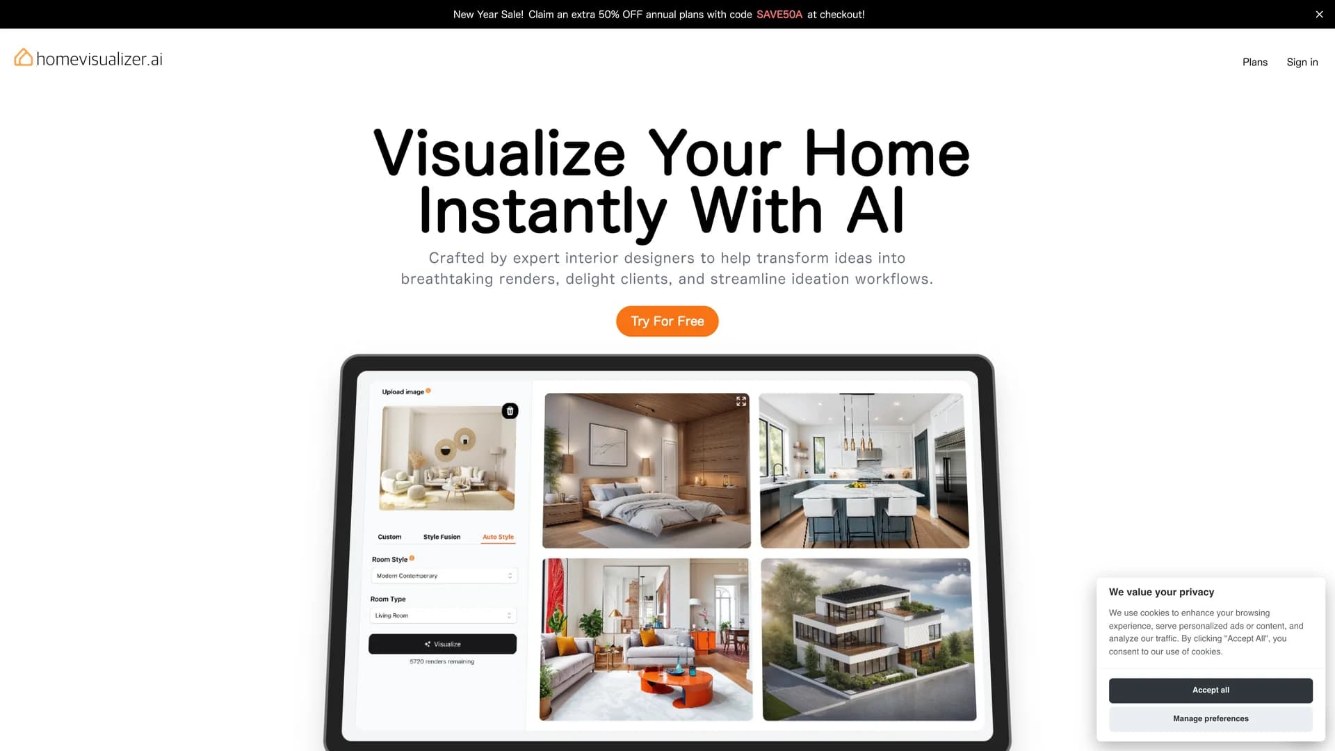 homevisualizer-ai homepage