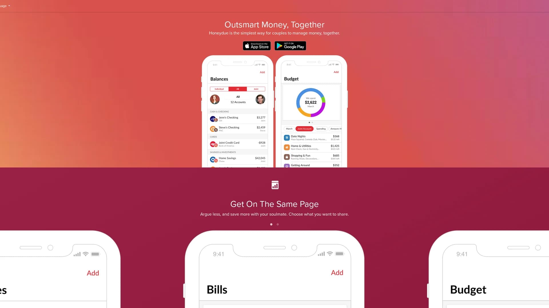 honeydue homepage