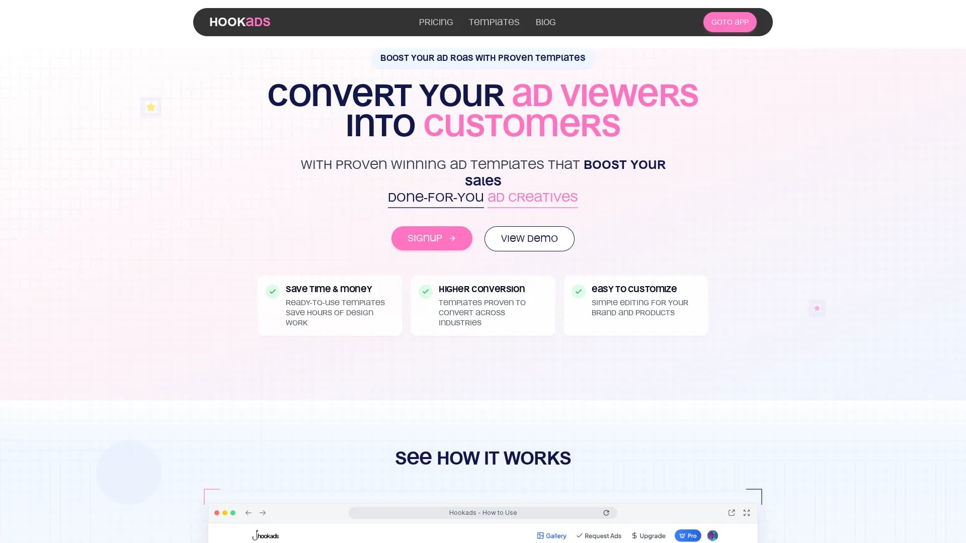 hookads-ai homepage