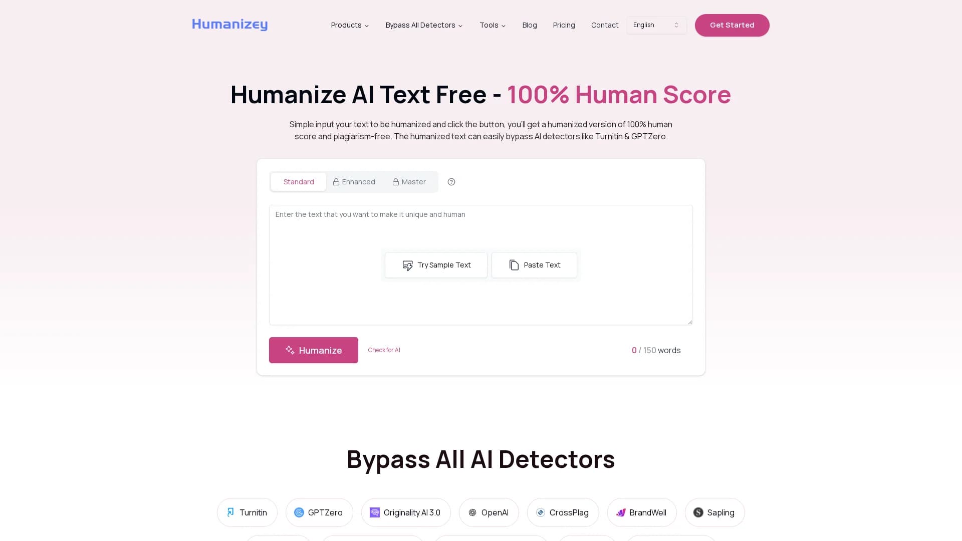 humanizey homepage
