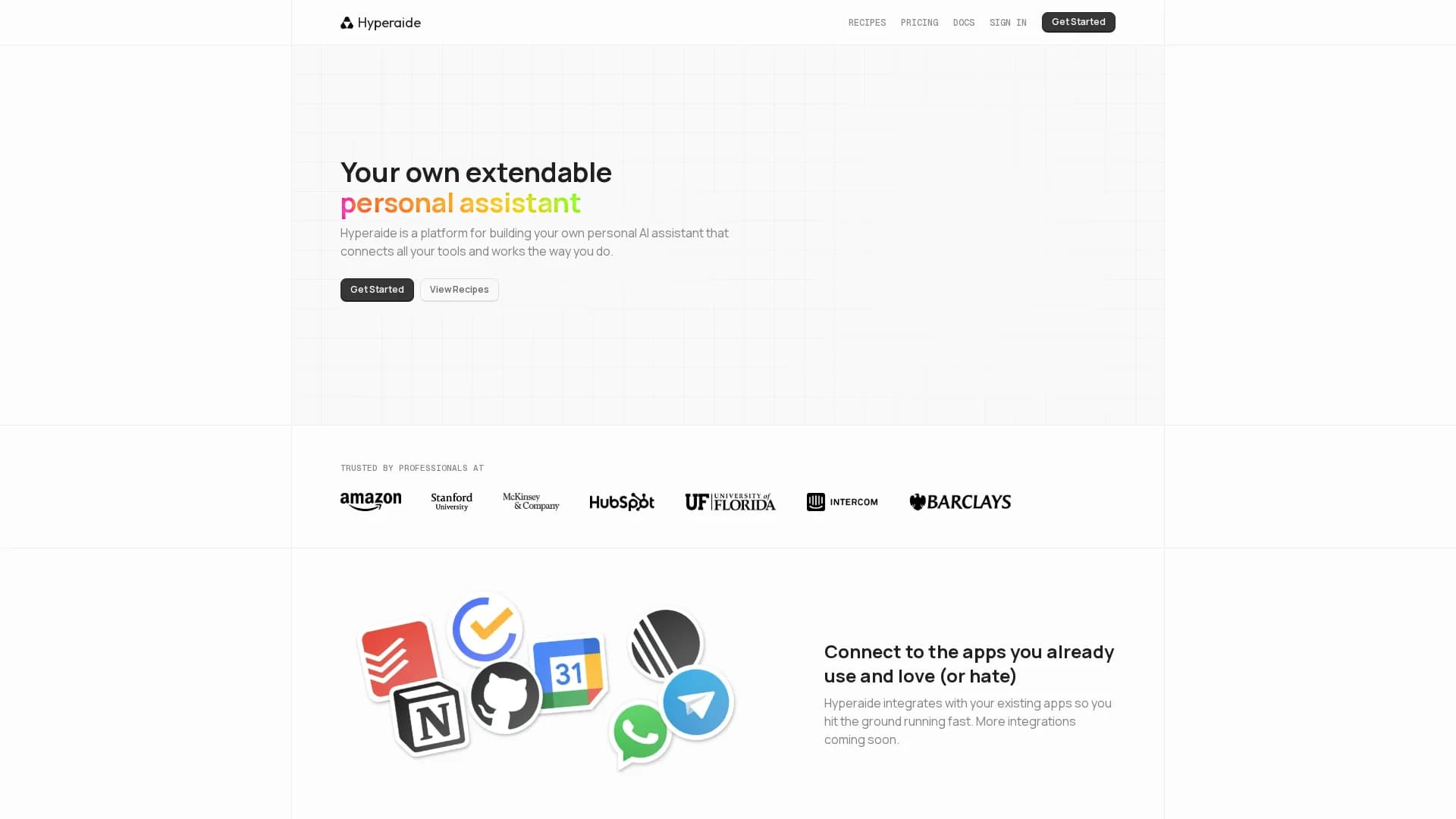 hyperaide homepage