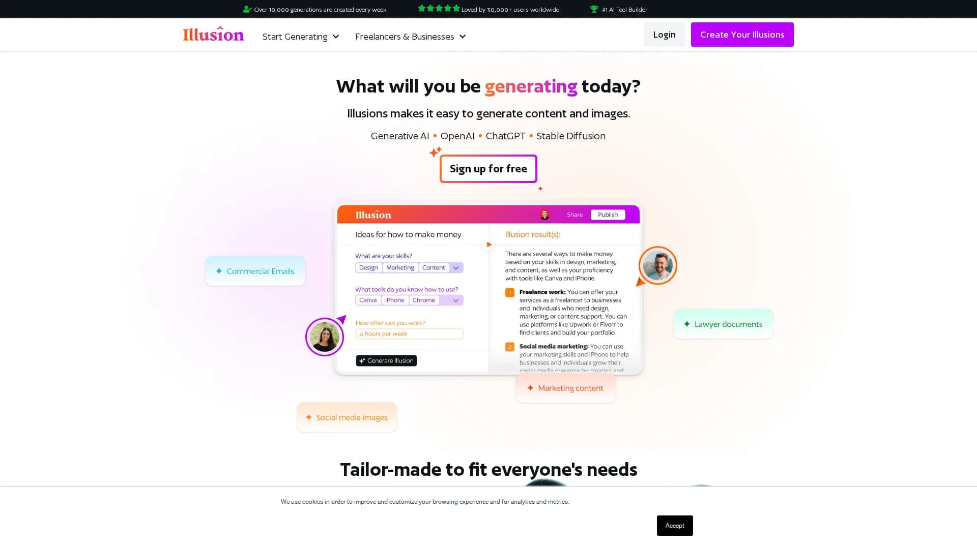 illusion-ai homepage