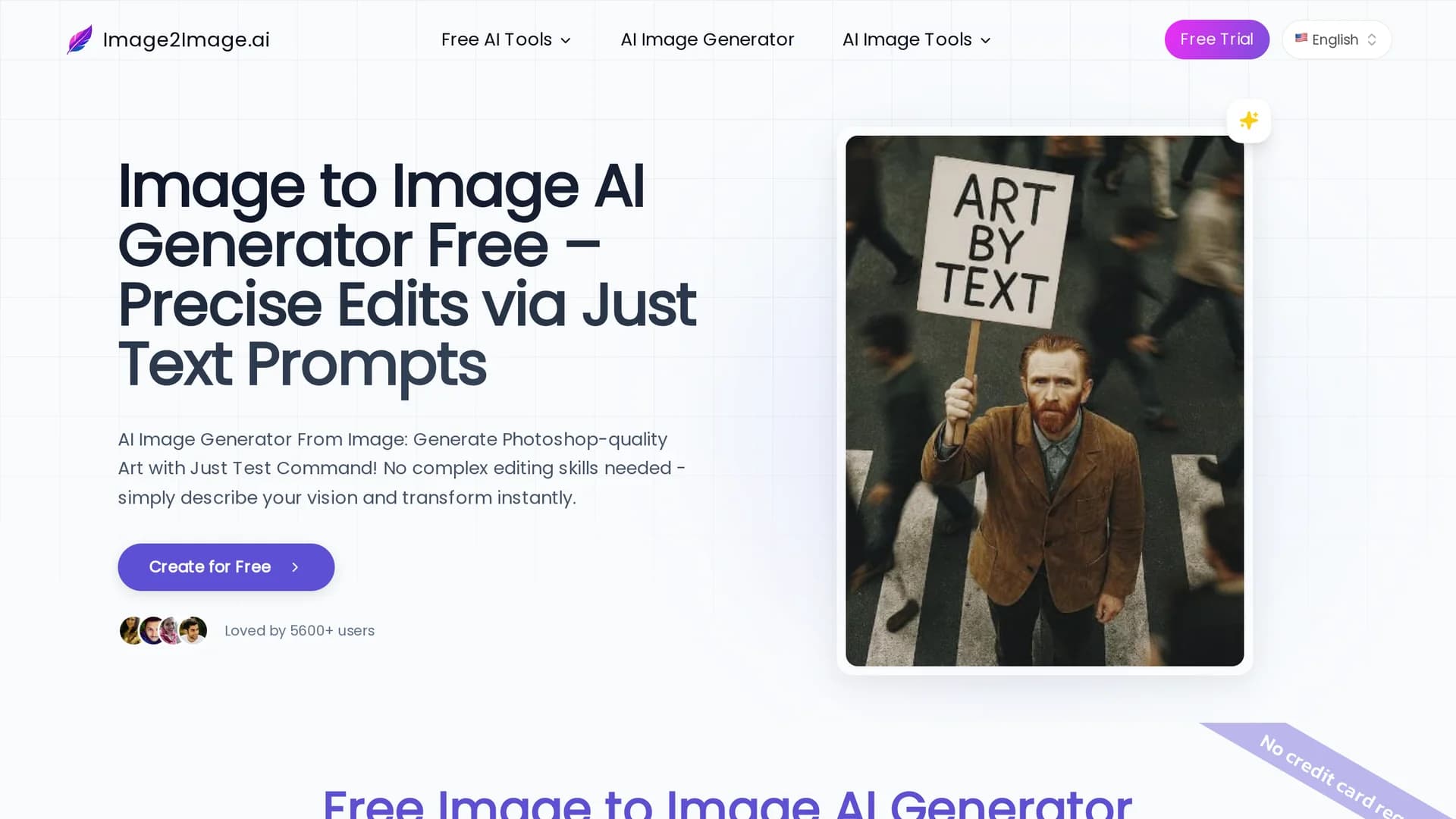 image-to-image-ai homepage