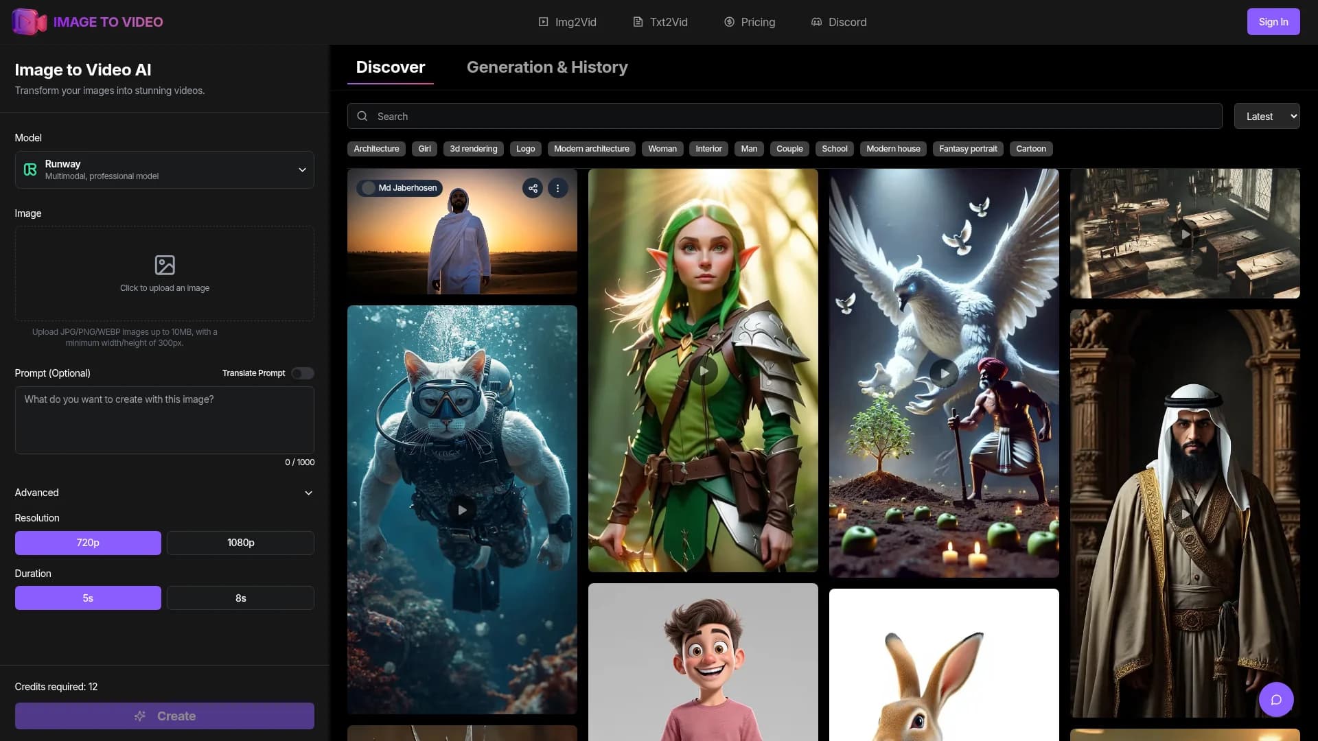 image-to-video-ai-org homepage