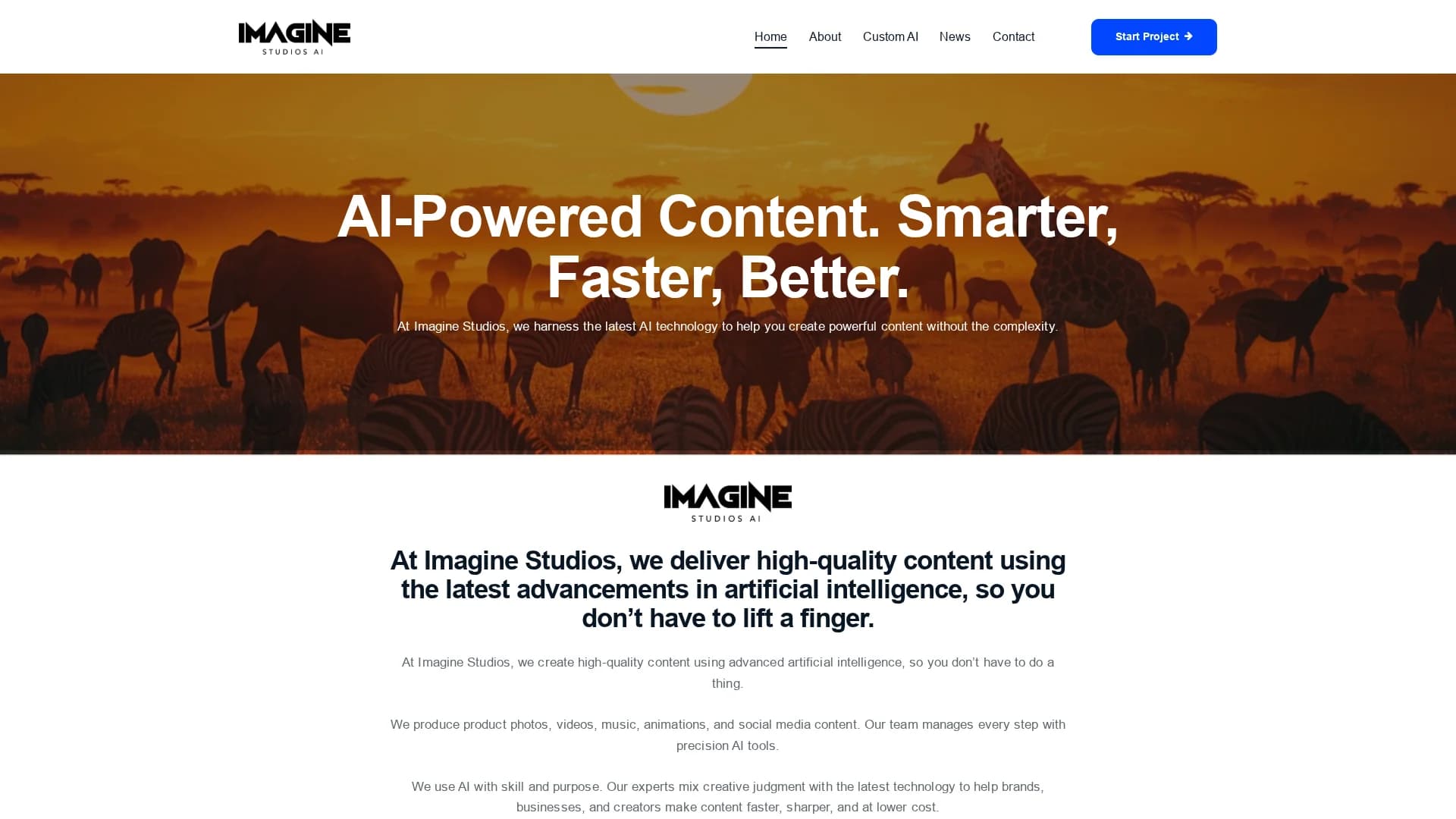 imagine-studios-ai homepage