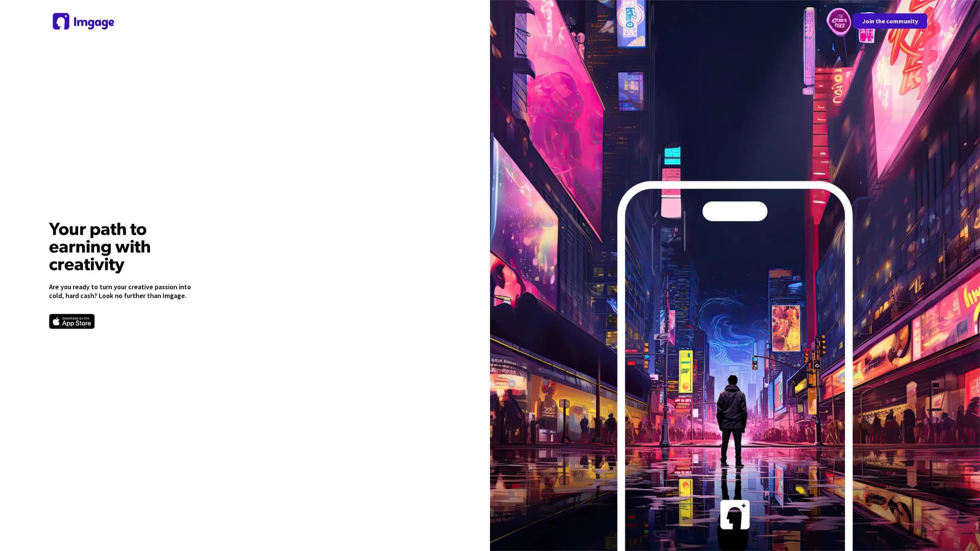 imgage-ai-social-site homepage