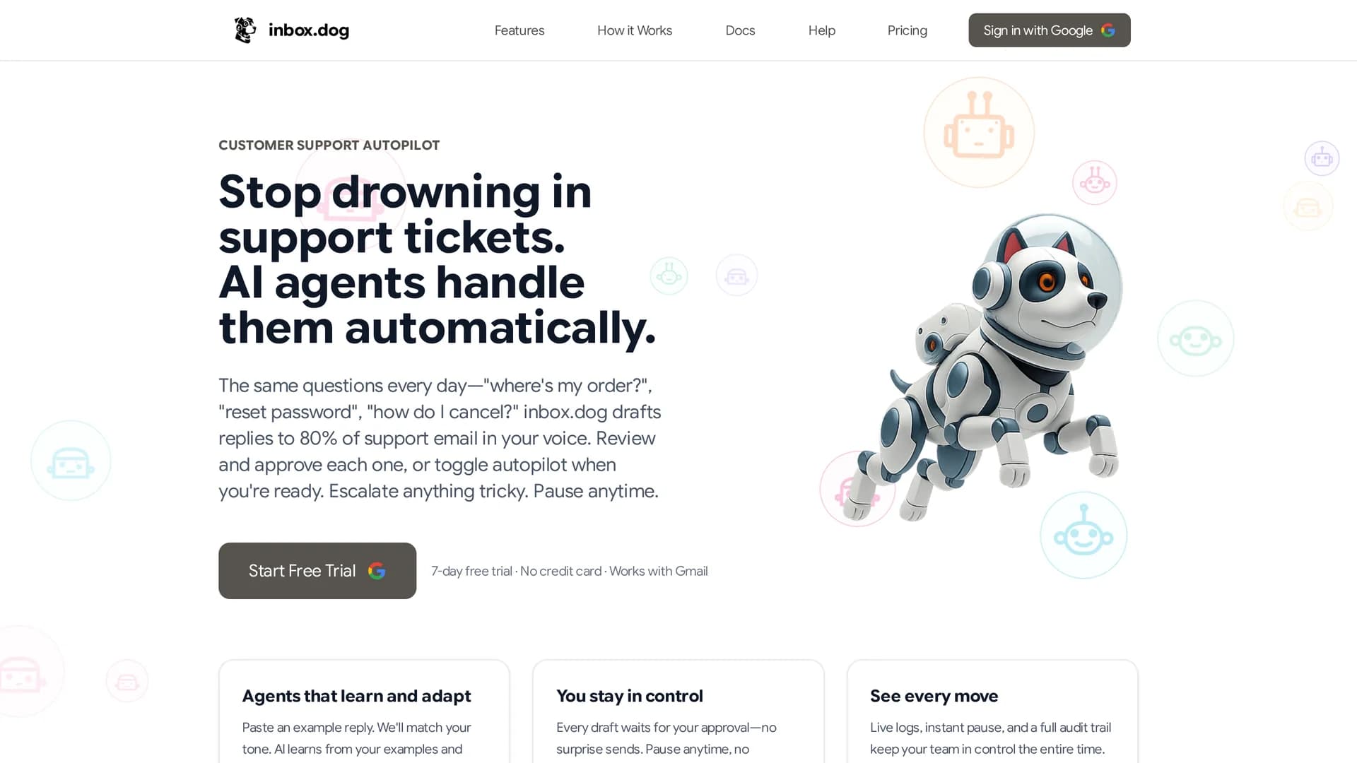 inbox-dog homepage