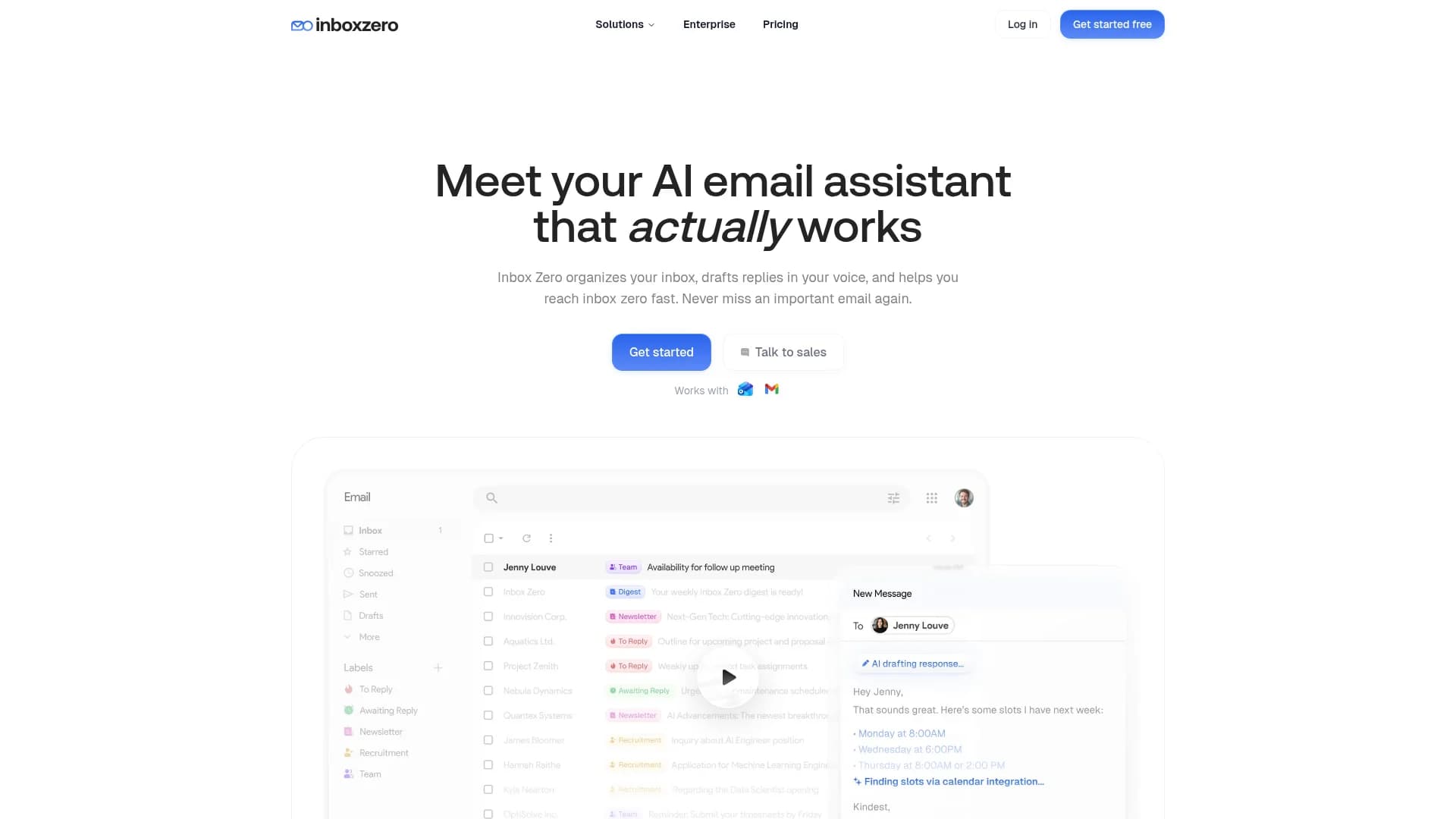 inbox-zero homepage