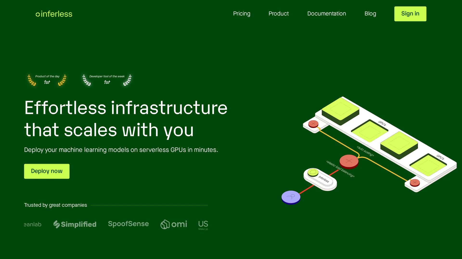 inferless homepage