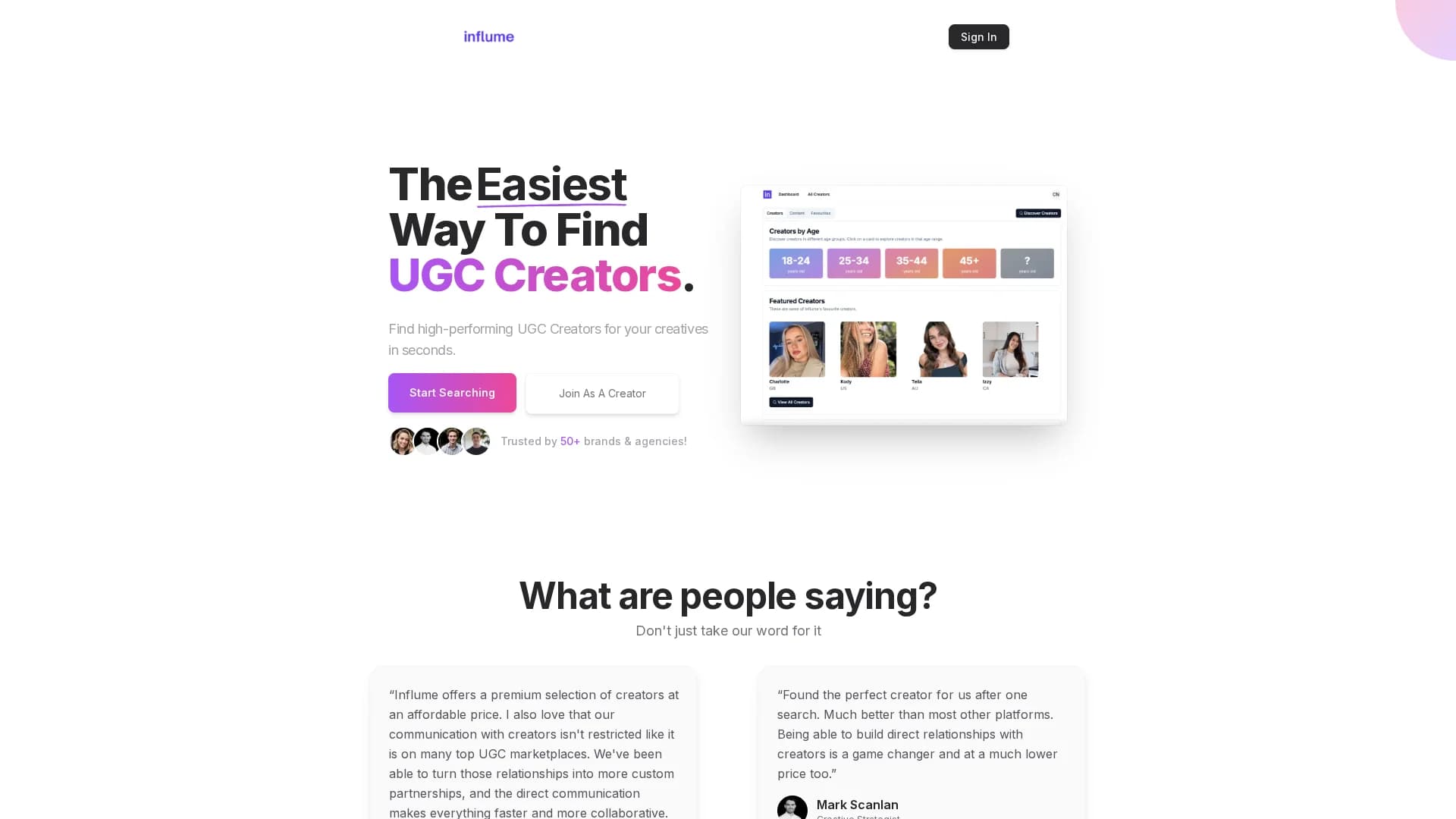 influme homepage