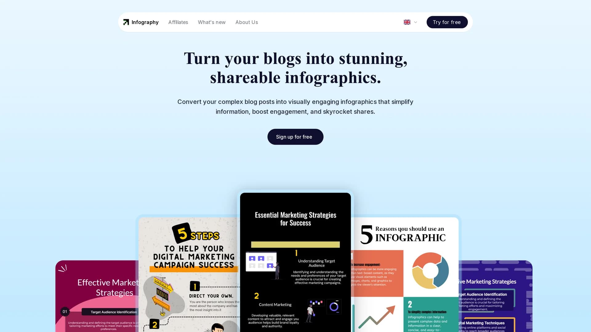 infography homepage