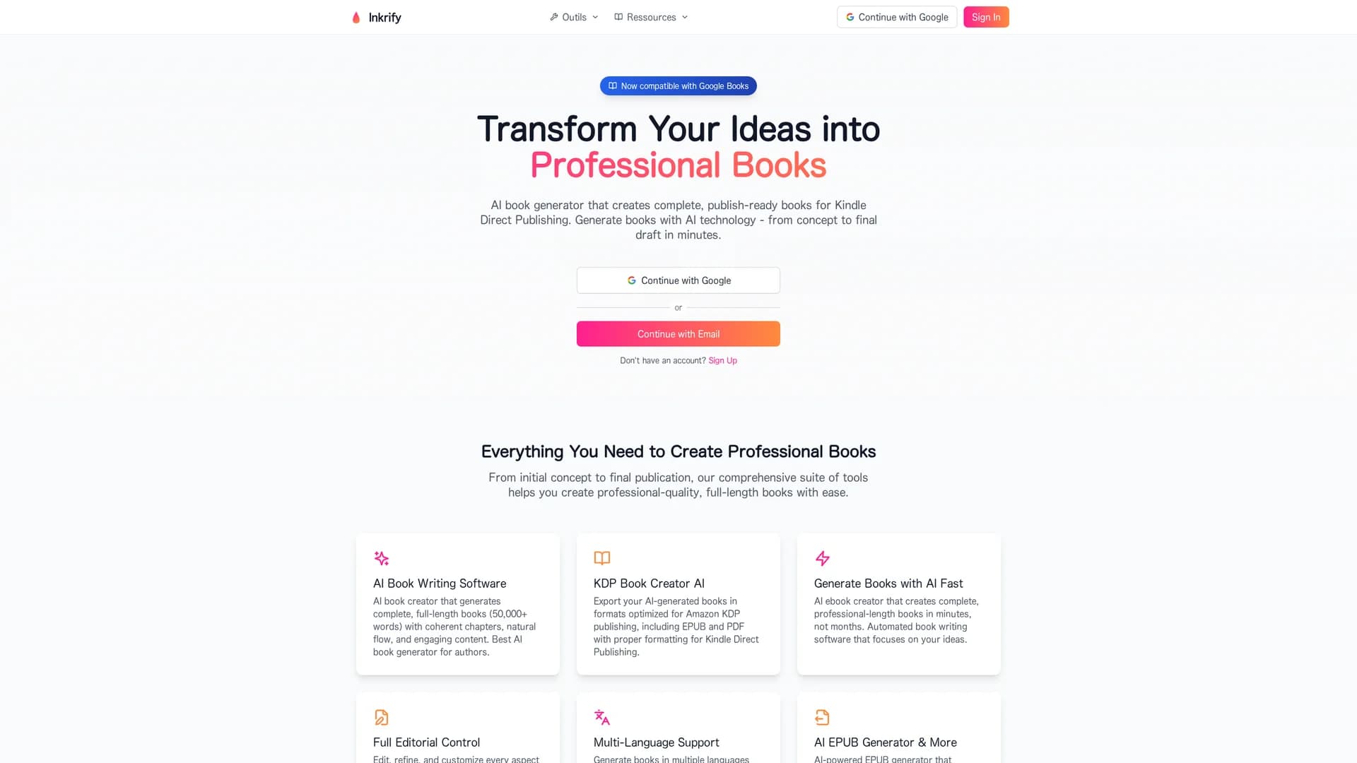 inkrify homepage