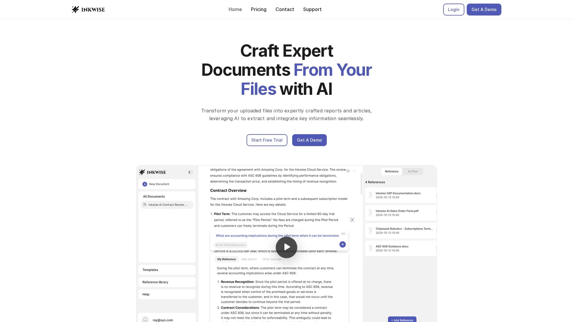 inkwise-ai homepage