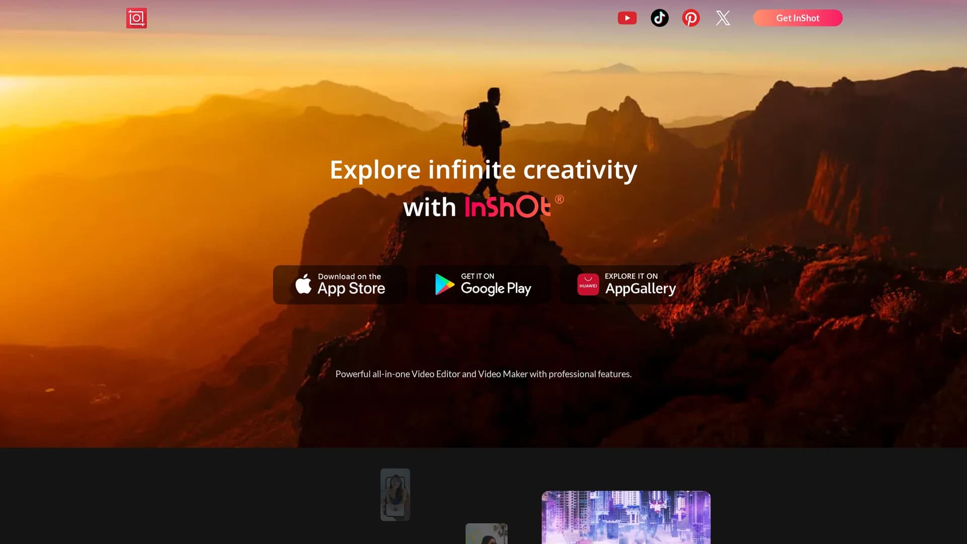 inshot homepage