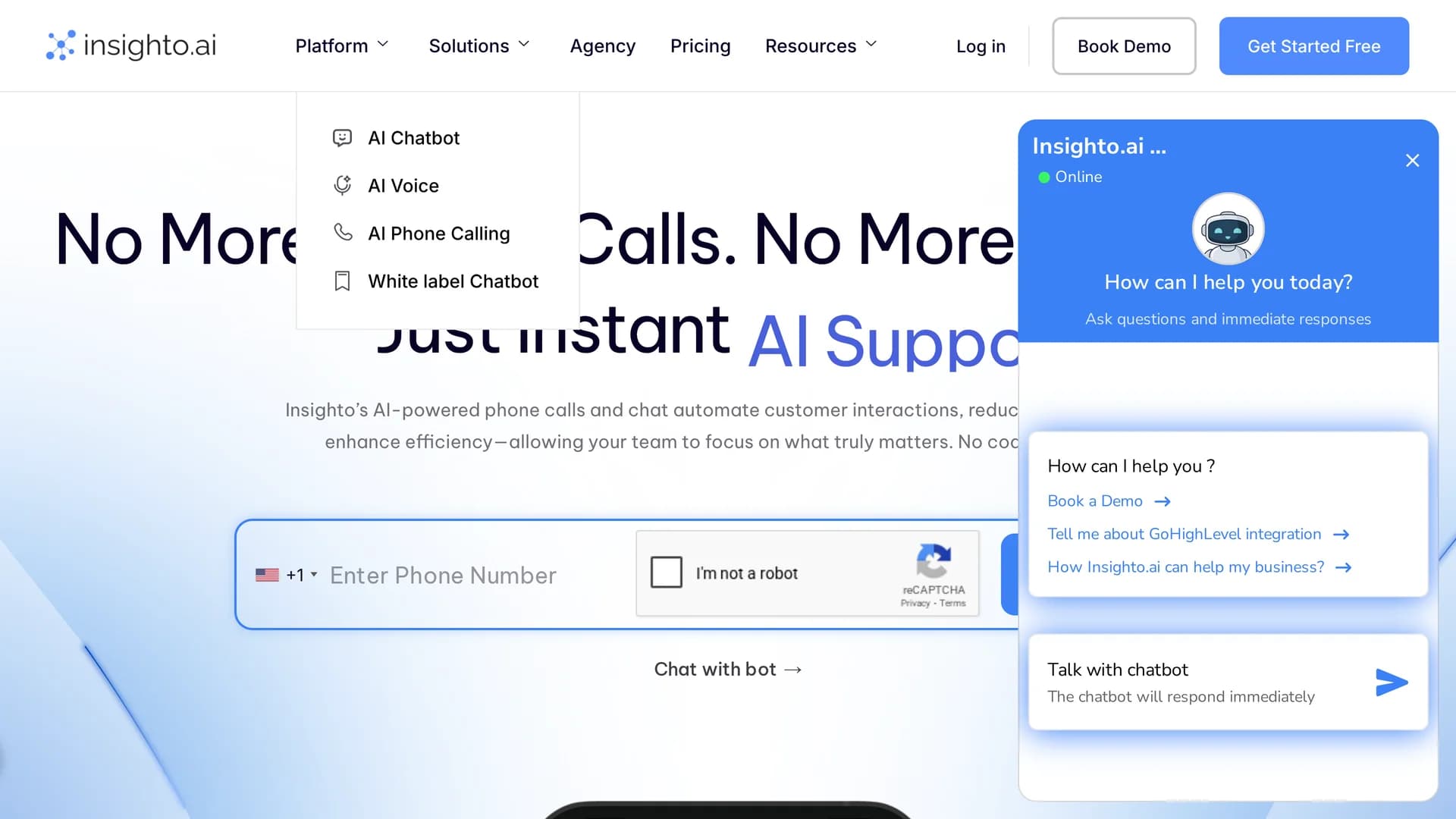 insighto-ai homepage