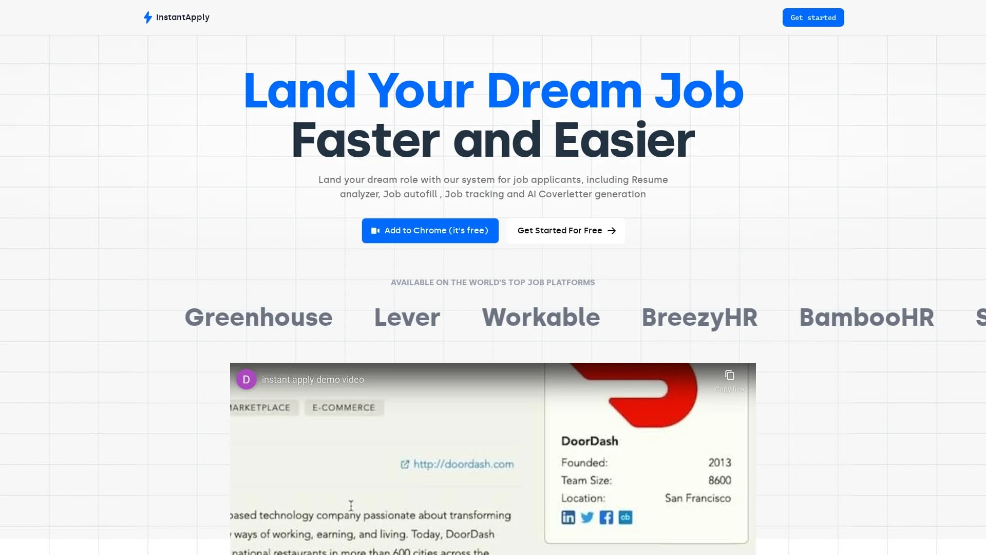 instantapply homepage