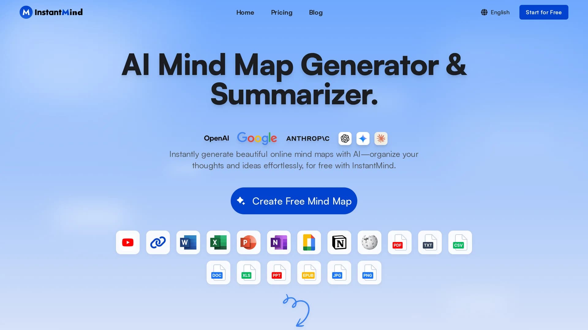 instantmind homepage