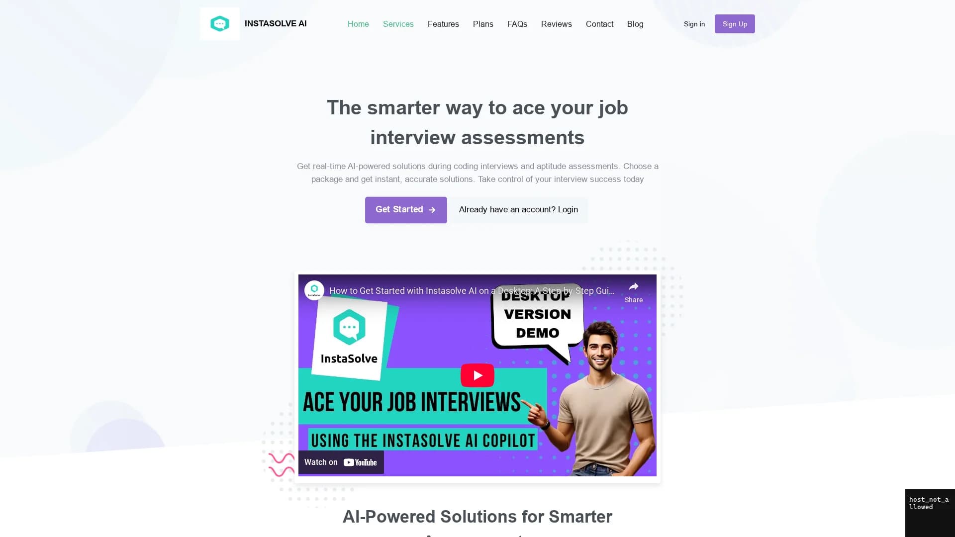 instasolve-ai homepage