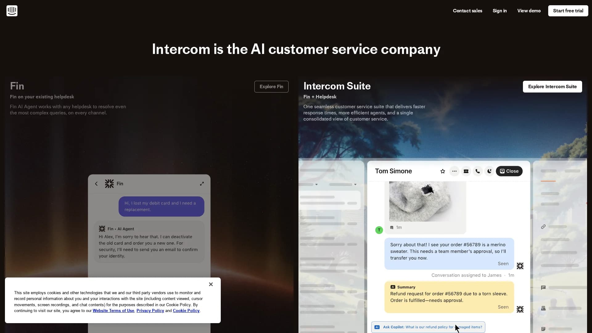 intercom-com homepage