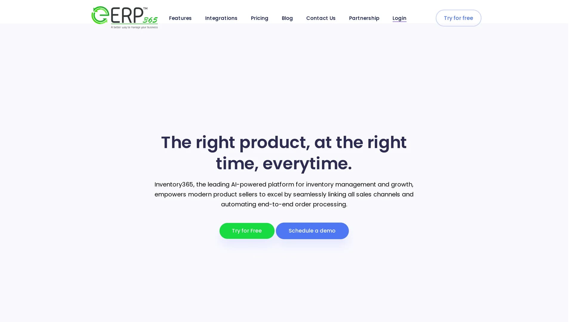 inventory365 homepage