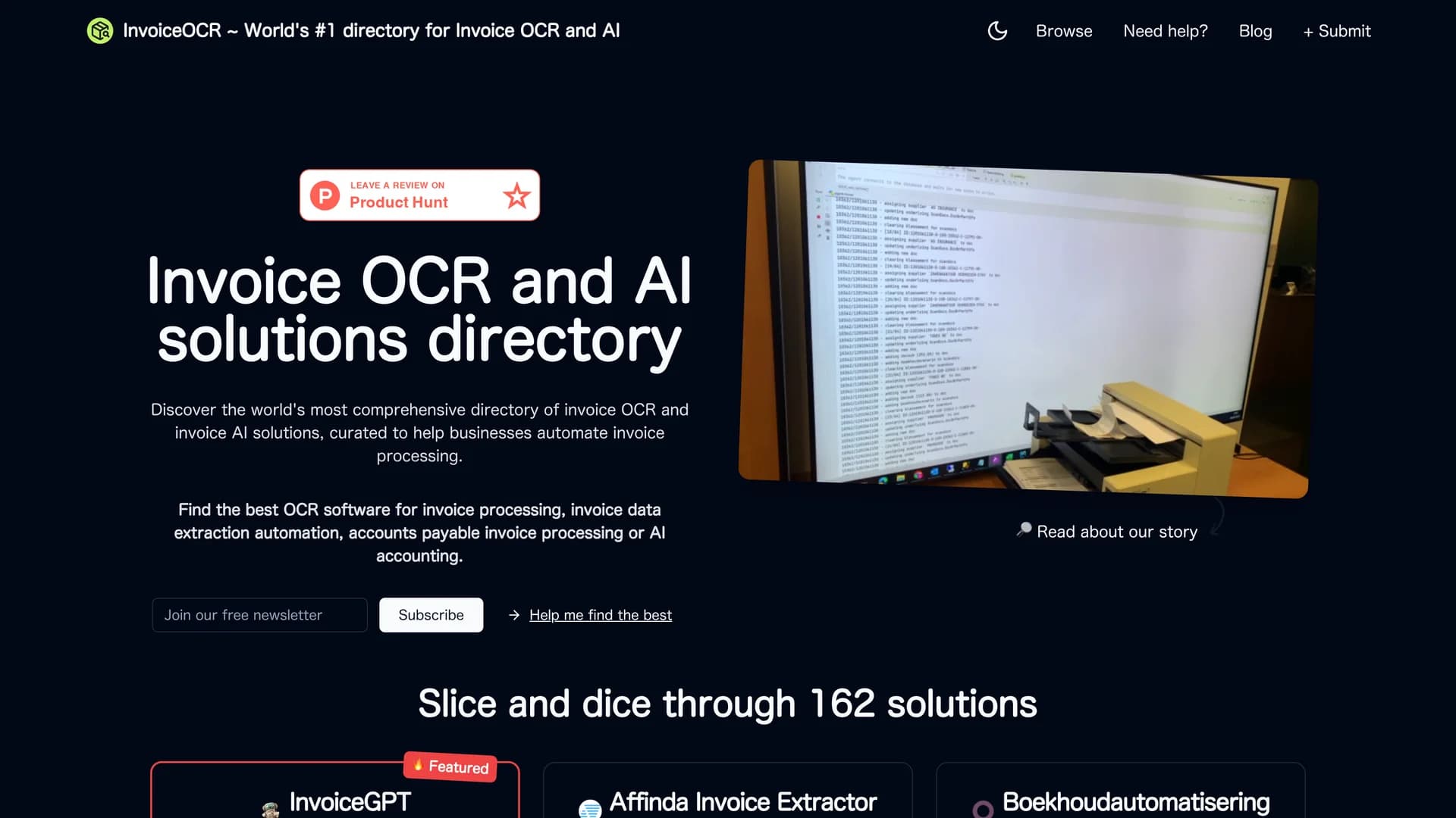 invoiceocr homepage