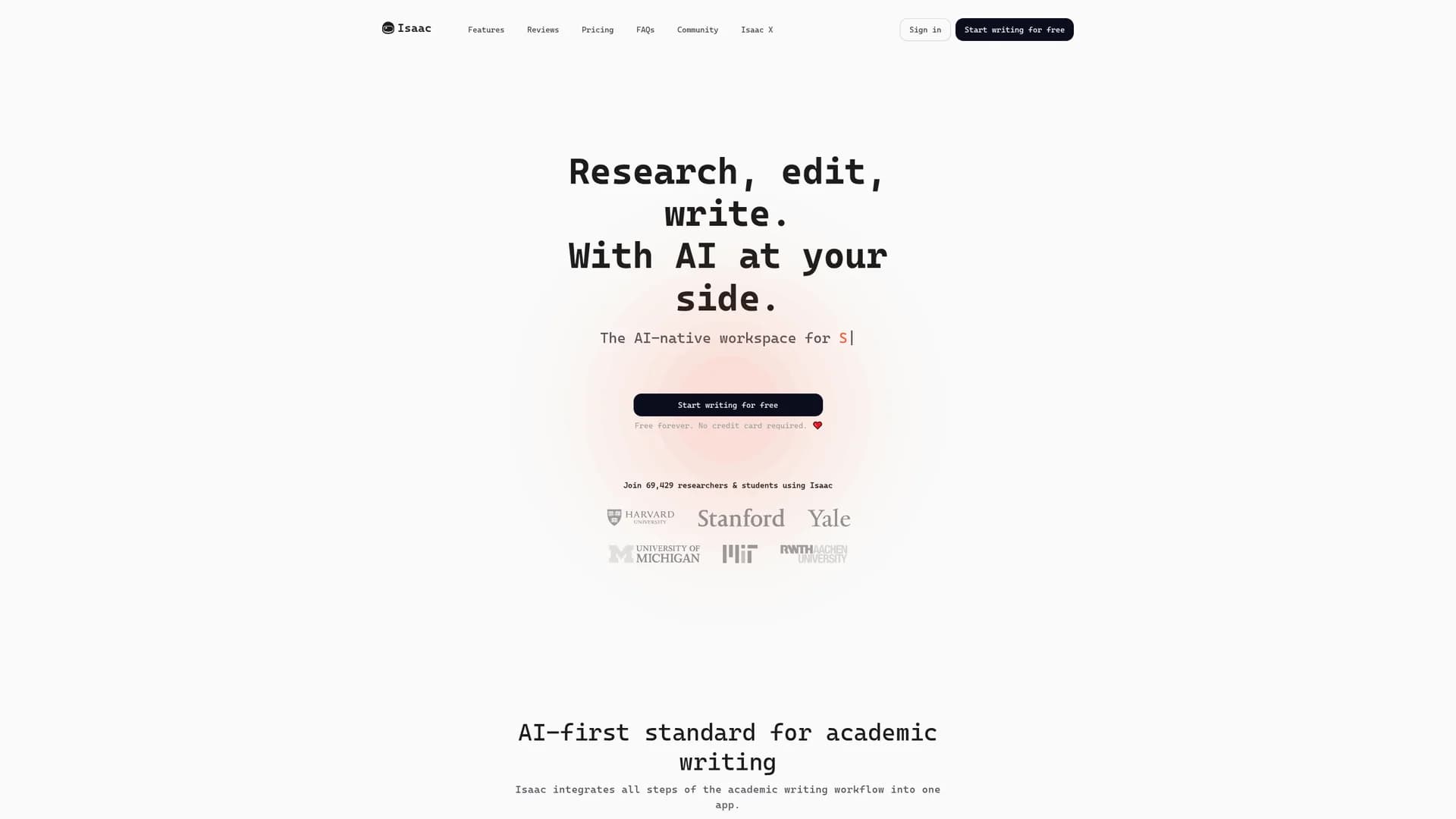isaac homepage