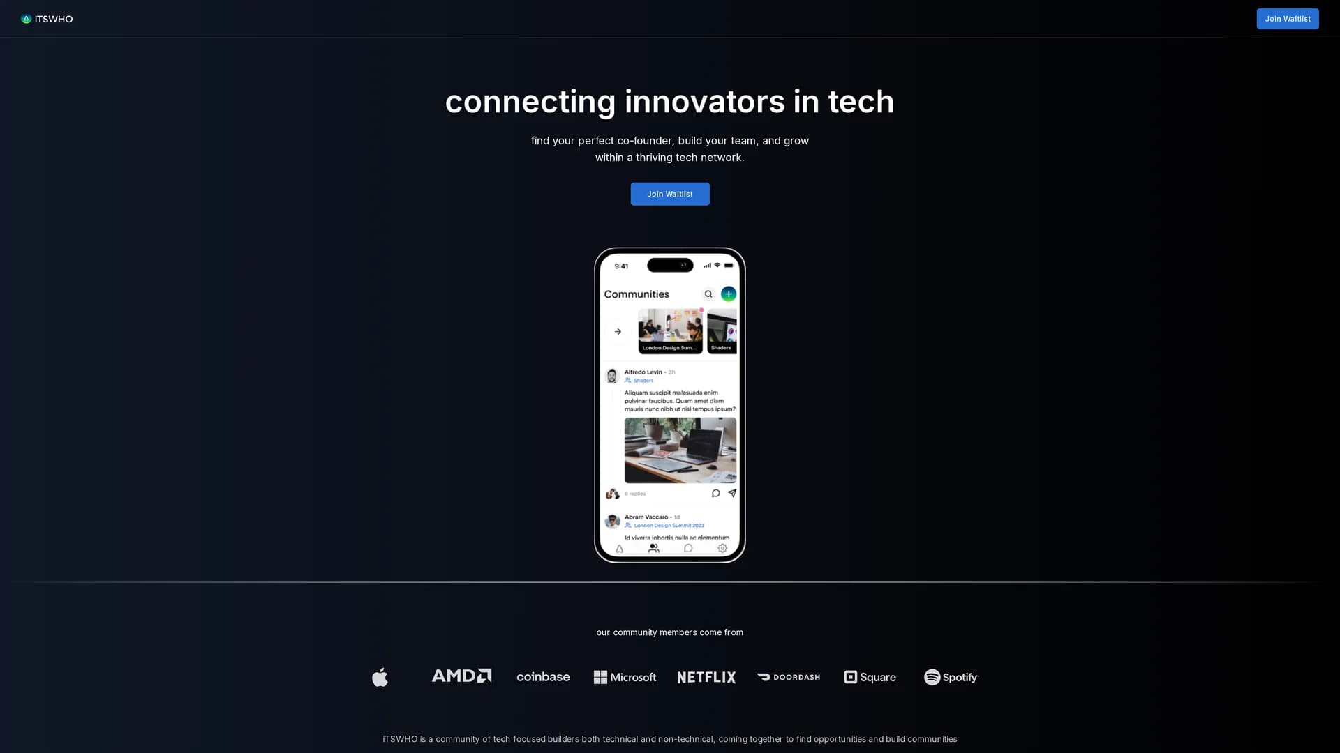 itswho-app homepage