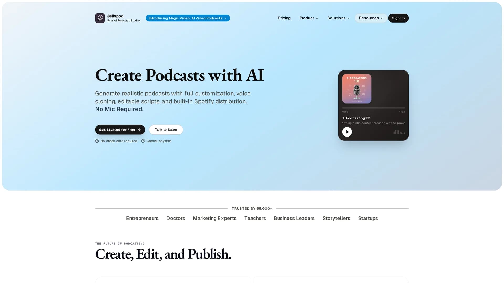 jellypod homepage