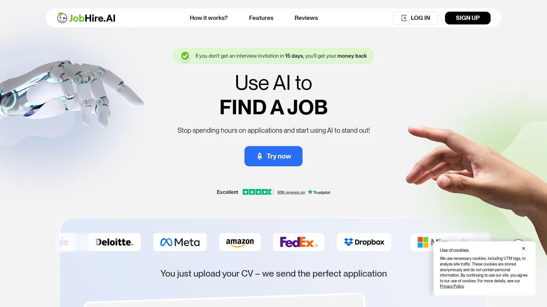 jobhire-ai homepage