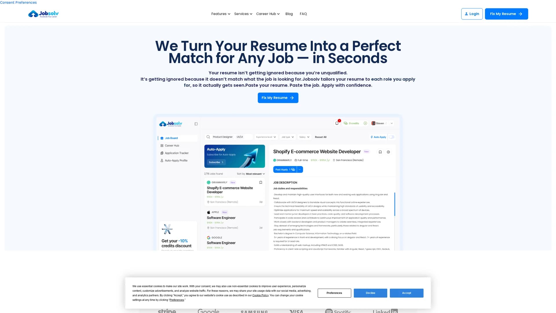 jobsolv homepage