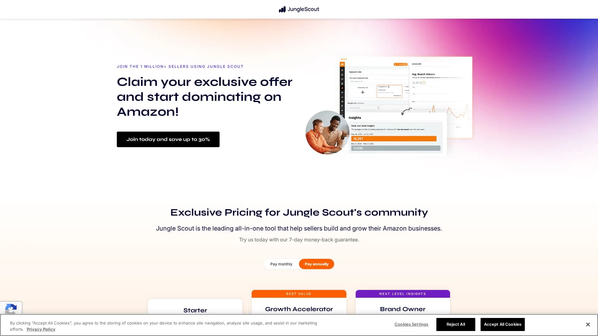 jungle-scout homepage