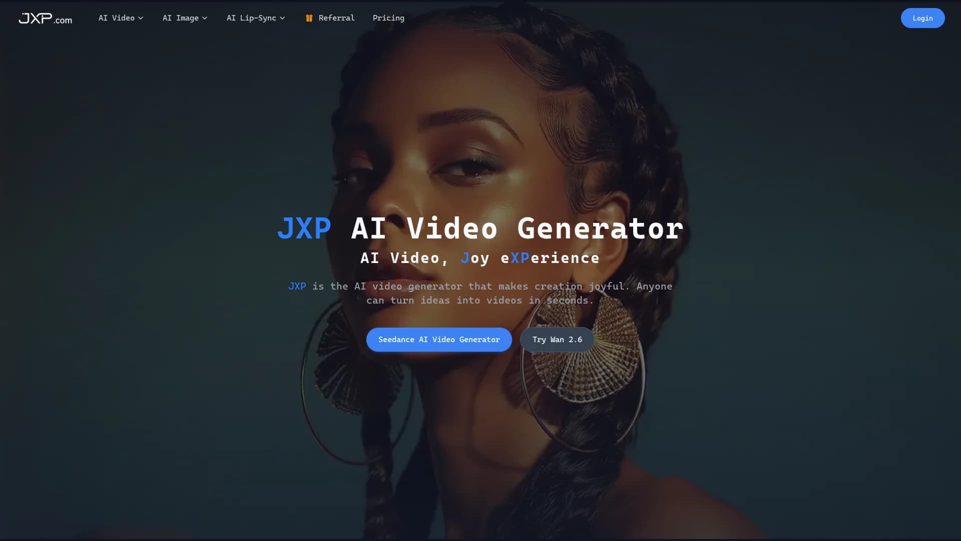 jxp-ai-video-generator homepage
