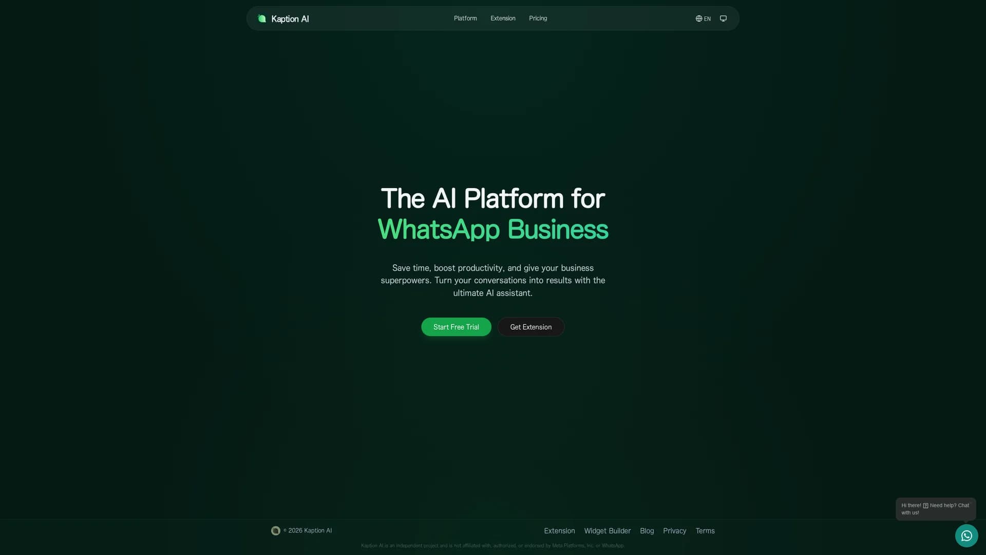 kaption-ai homepage