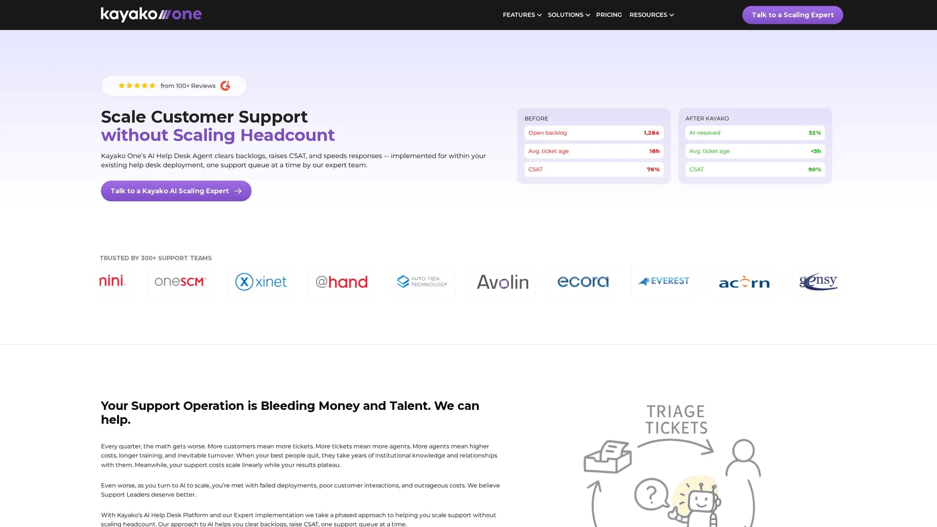 kayako homepage