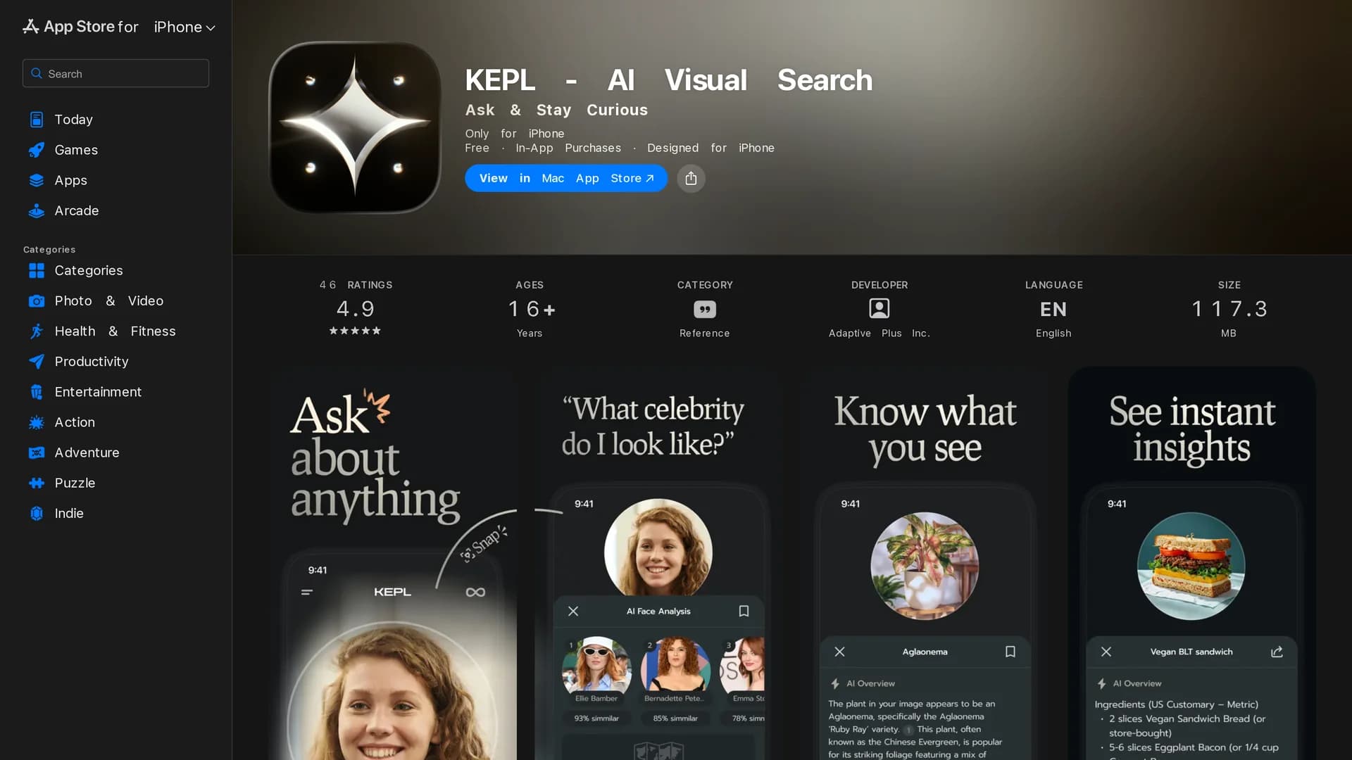 kepl-vision-ai-search homepage