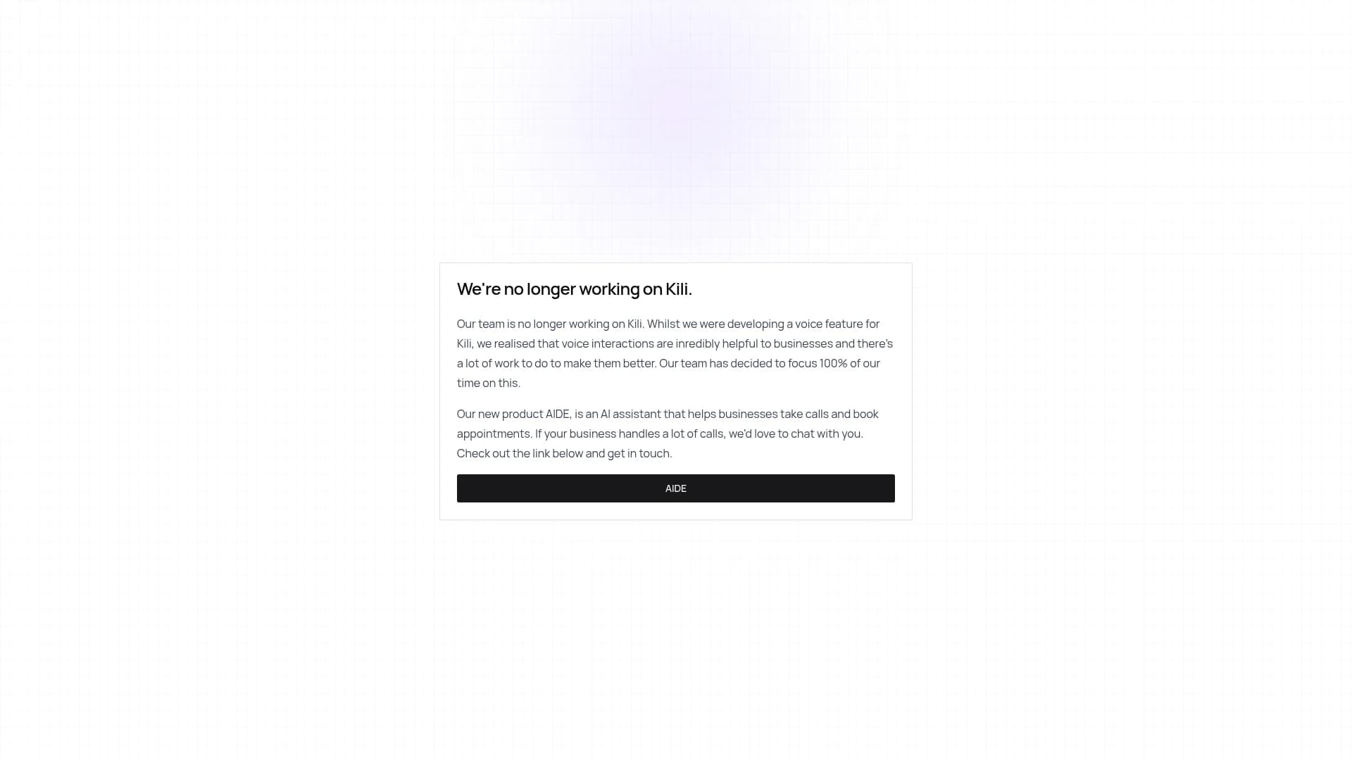 kili homepage